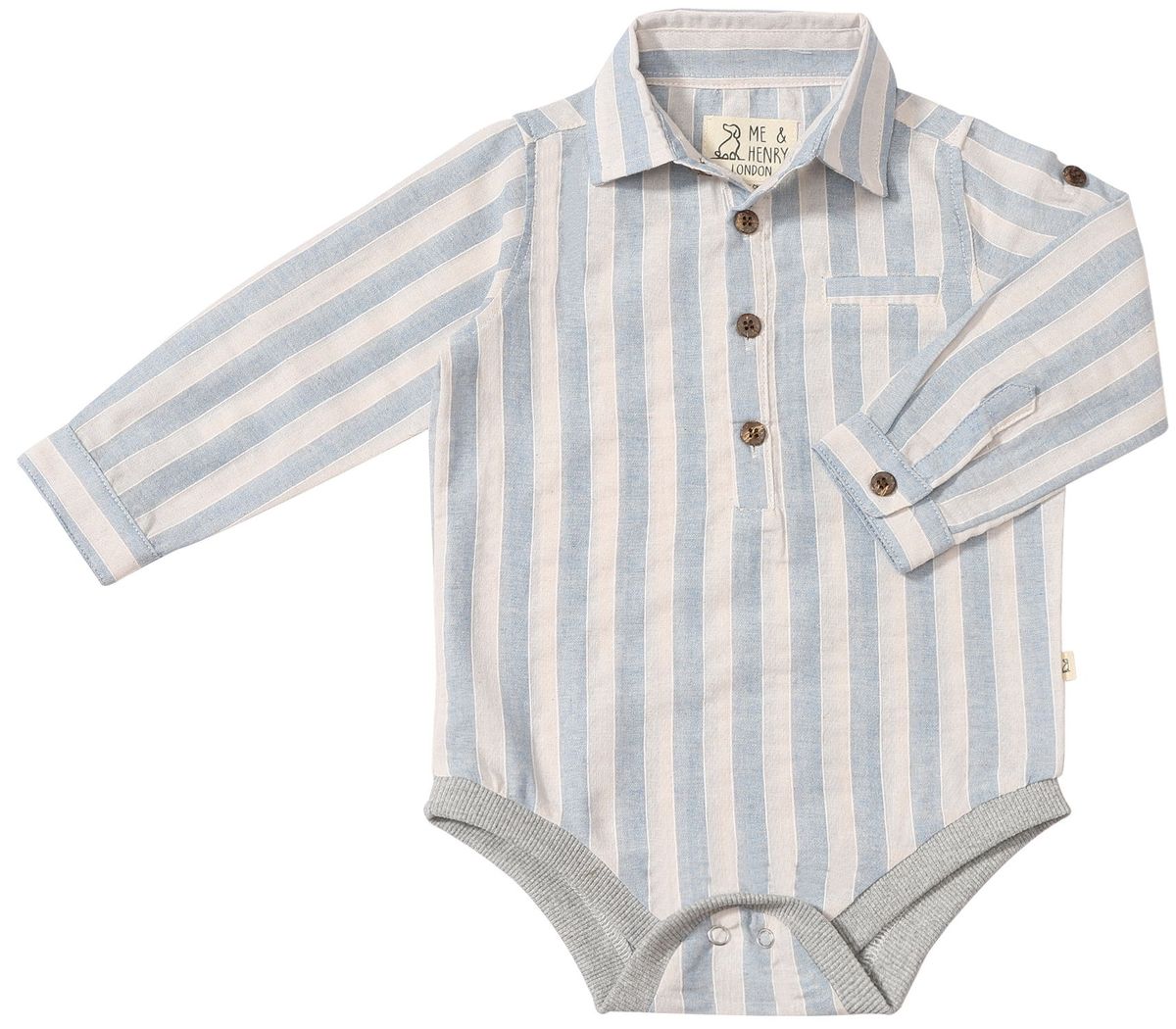 Me & Henry Jasper Woven Onesie