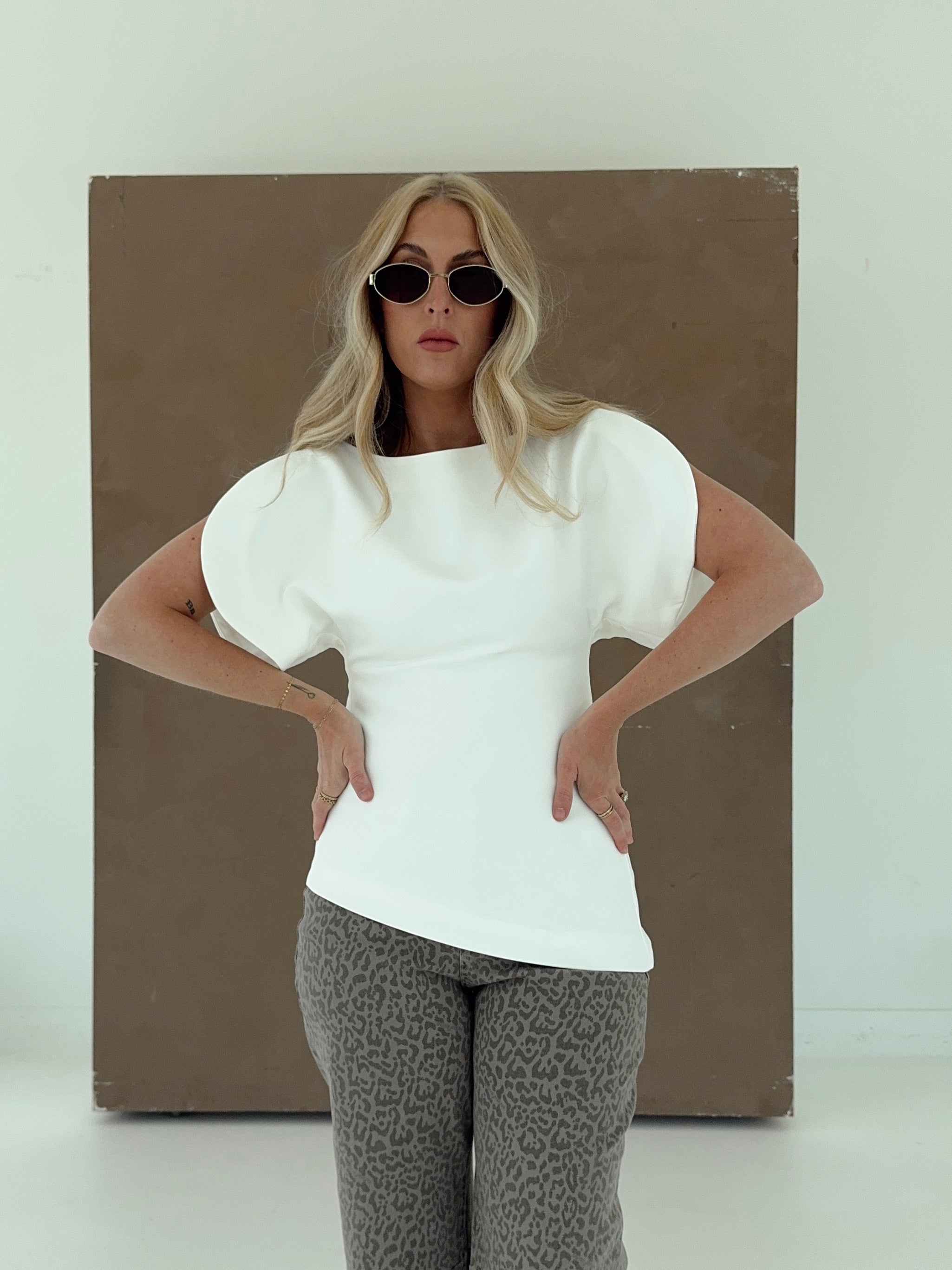 Brandy Structured Top - White