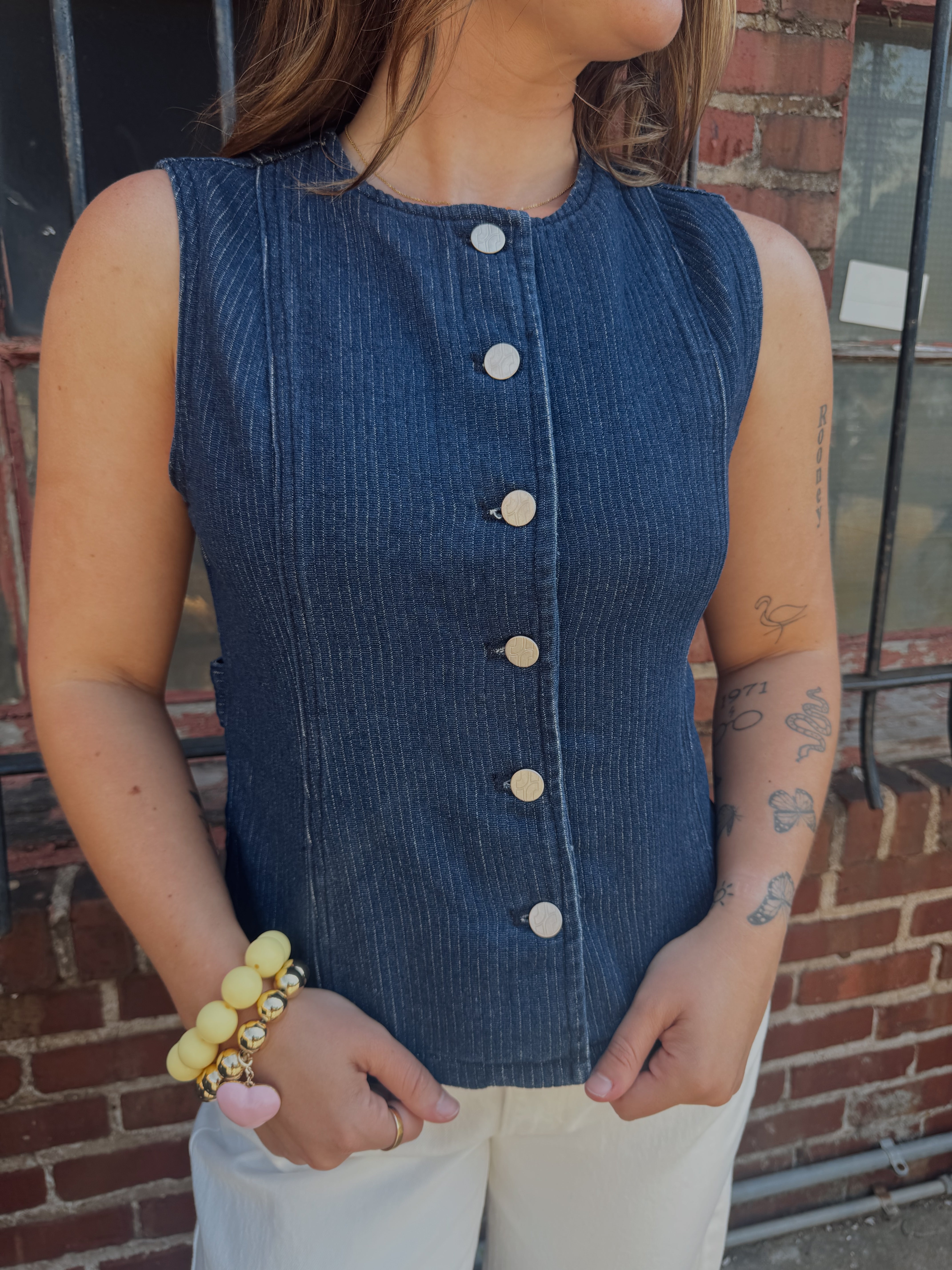 Jiji Nils Vest in Bleu Marine