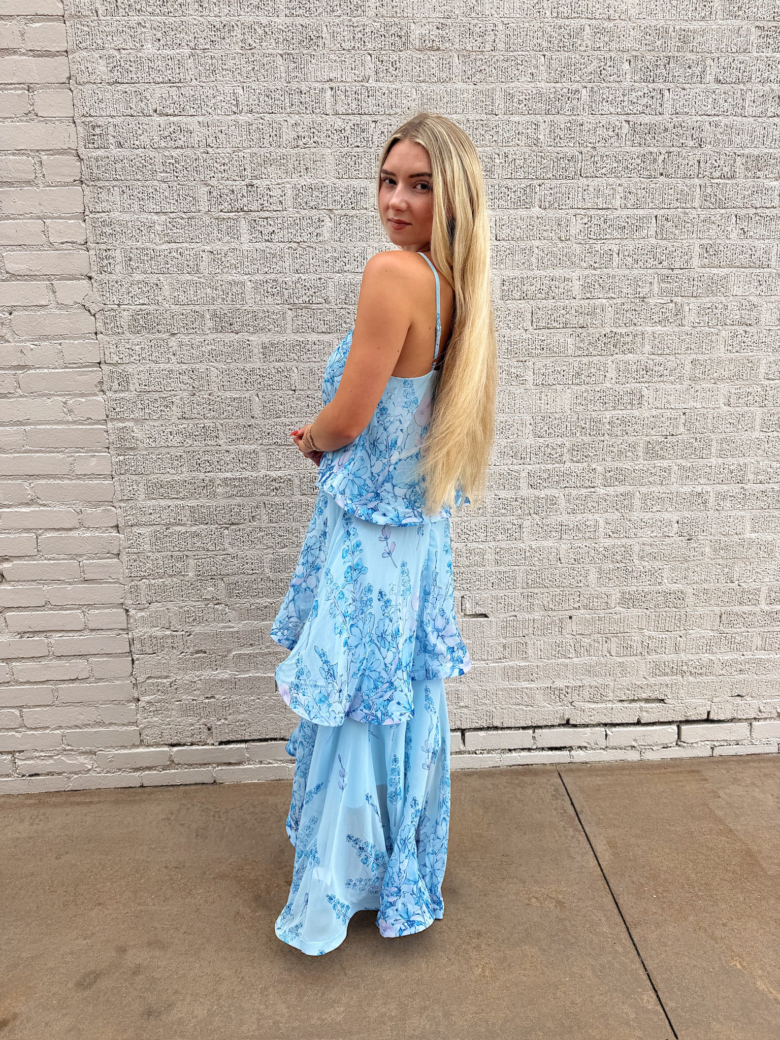 Danielle Floral Ruffle Dress