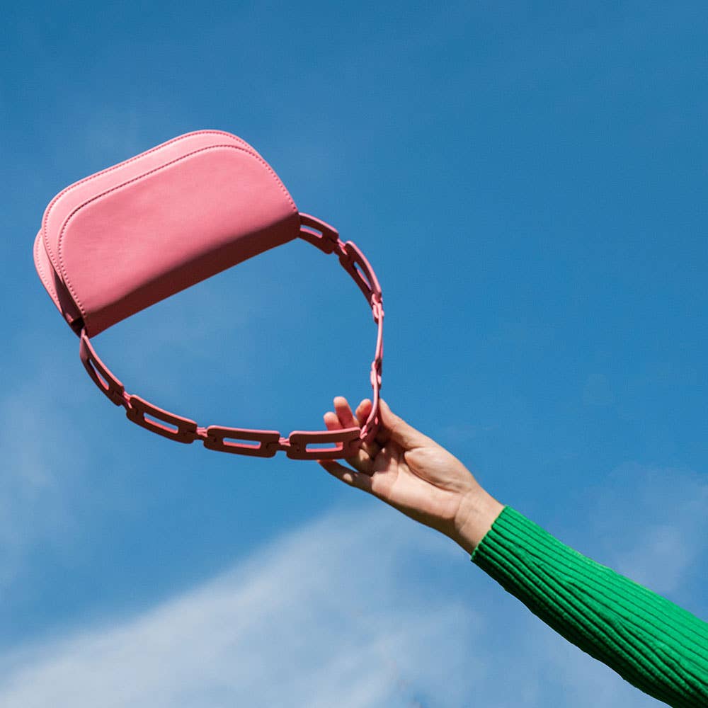 Inez Pink Recycled Vegan Shoulder Bag