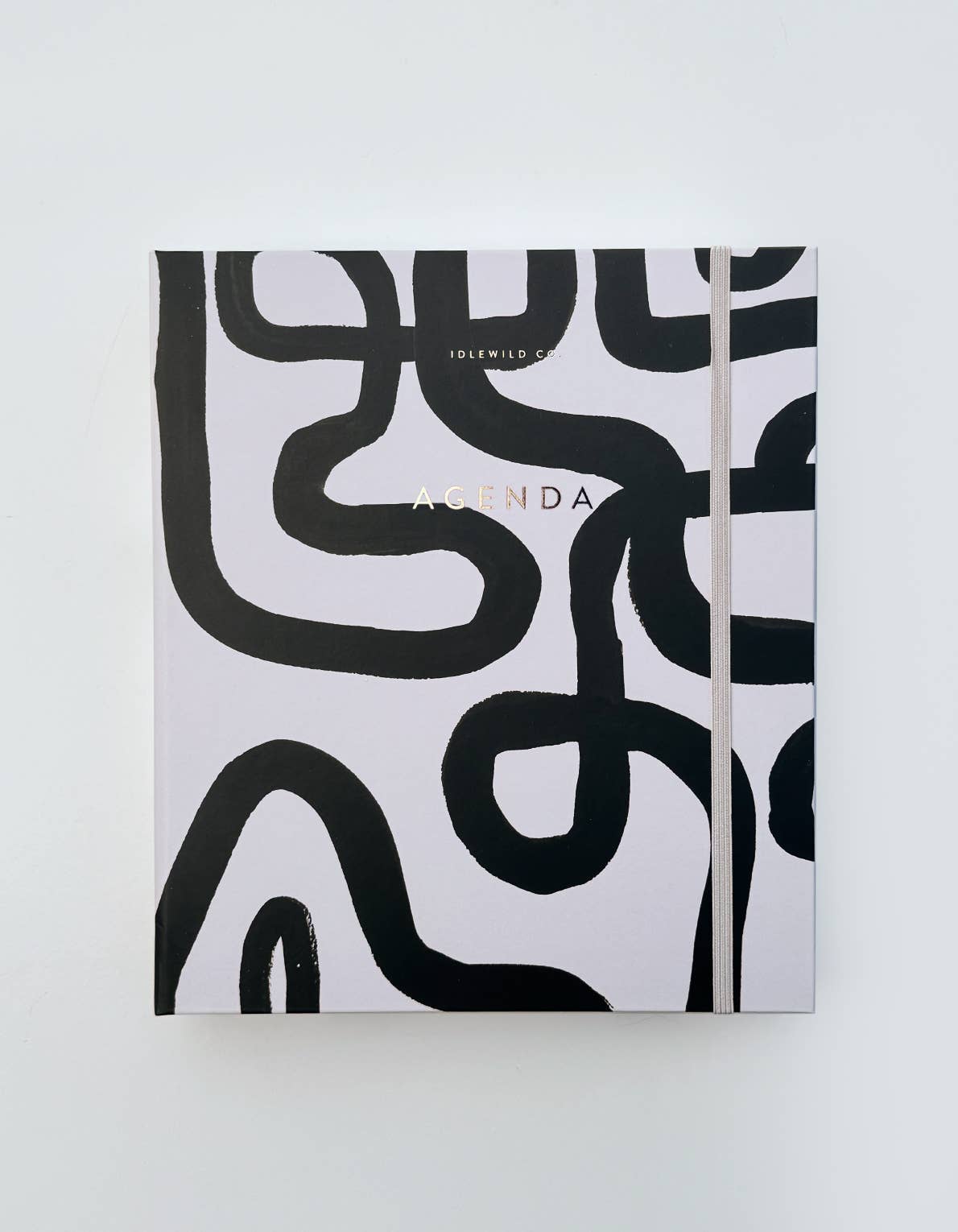 Black White Squiggle Perpetual Planner Non Dated