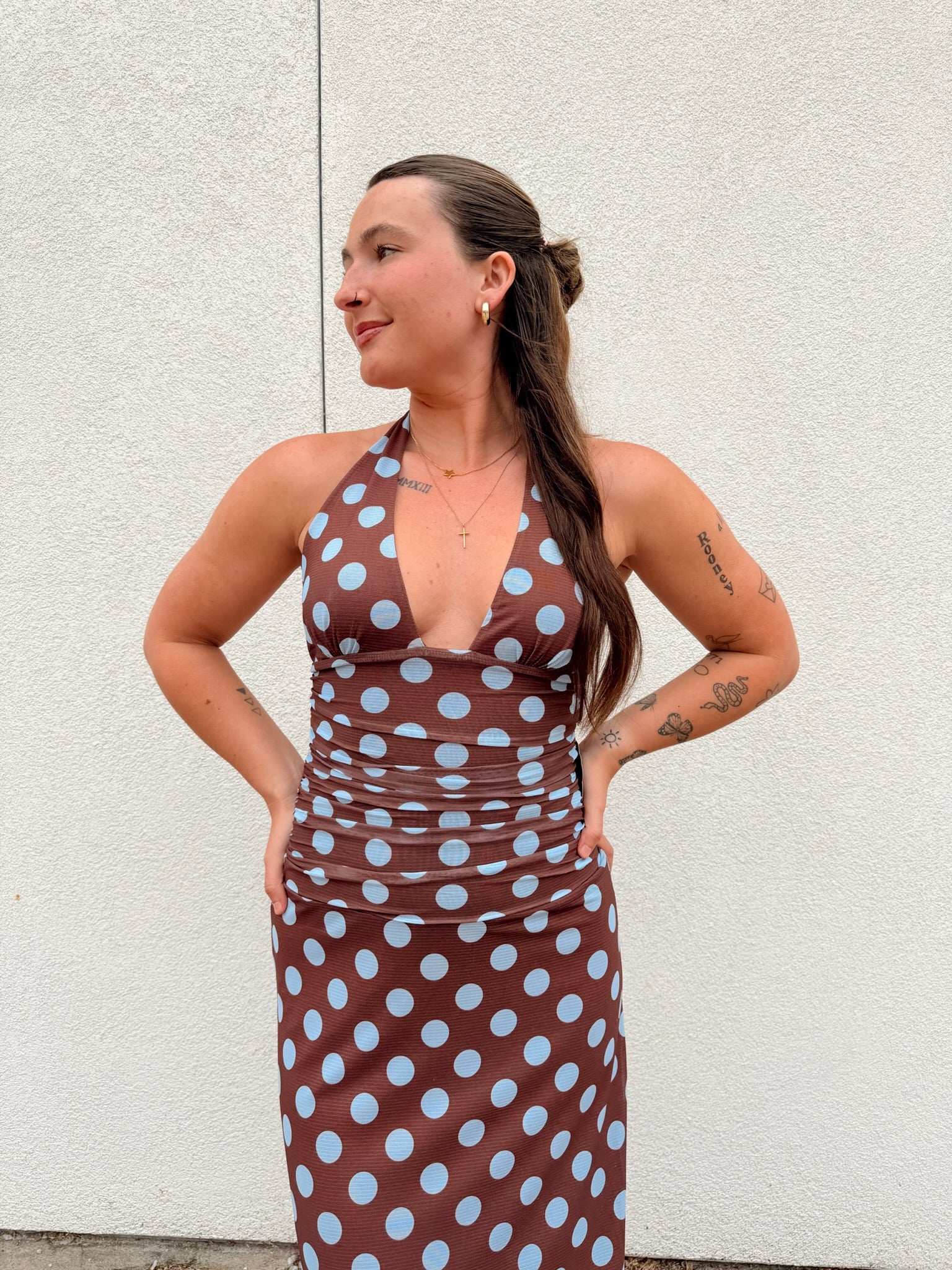 Leona Mesh Maxi Dress
