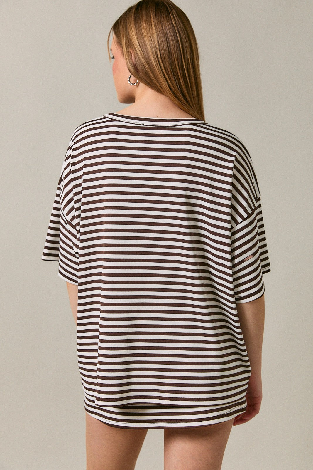 PRE-ORDER (ETA 7/30) Weekender Stripe Top - Brown