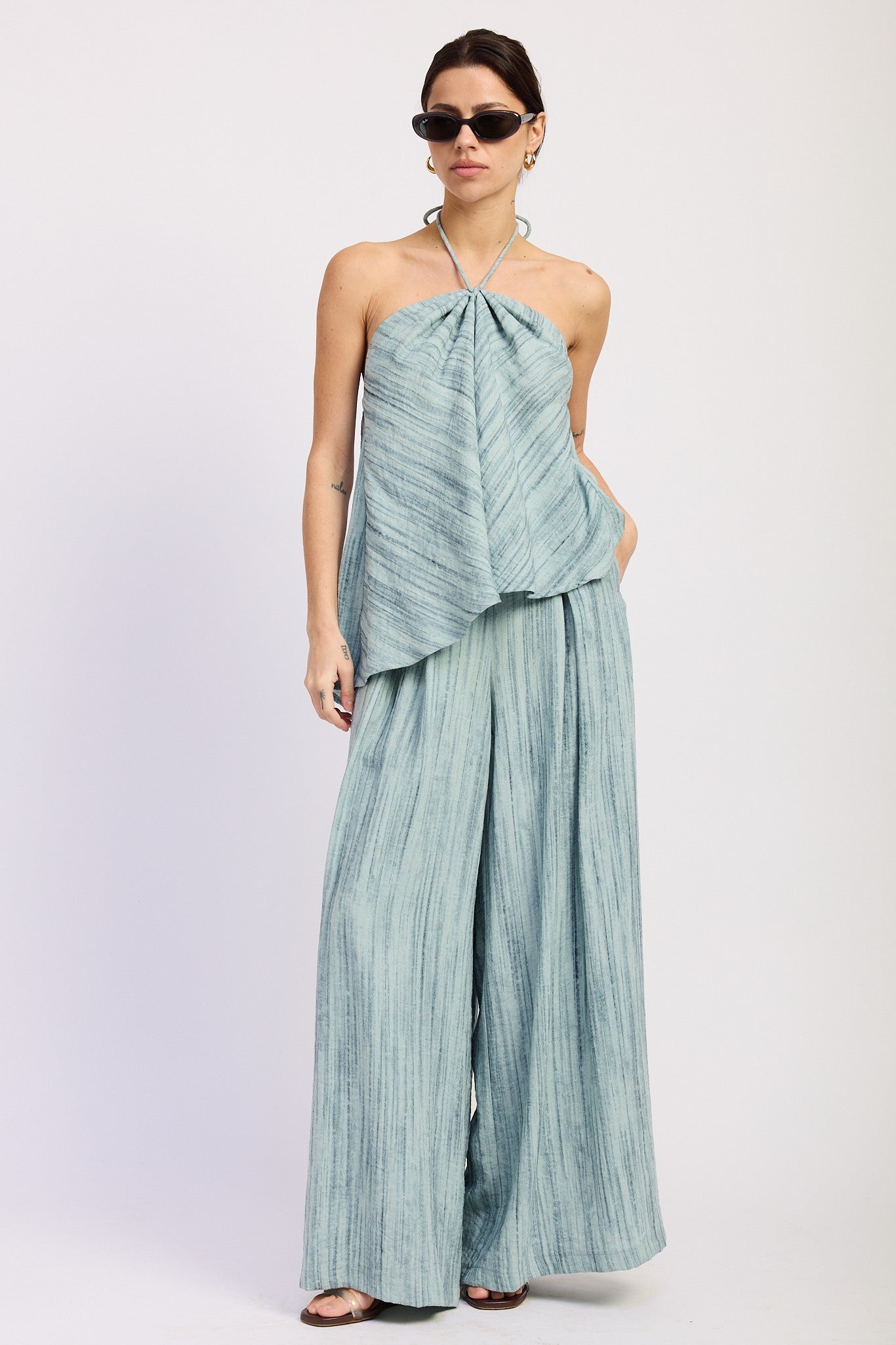 PRE-ORDER (ETA 6/22) Bri Halter Top - Seafoam