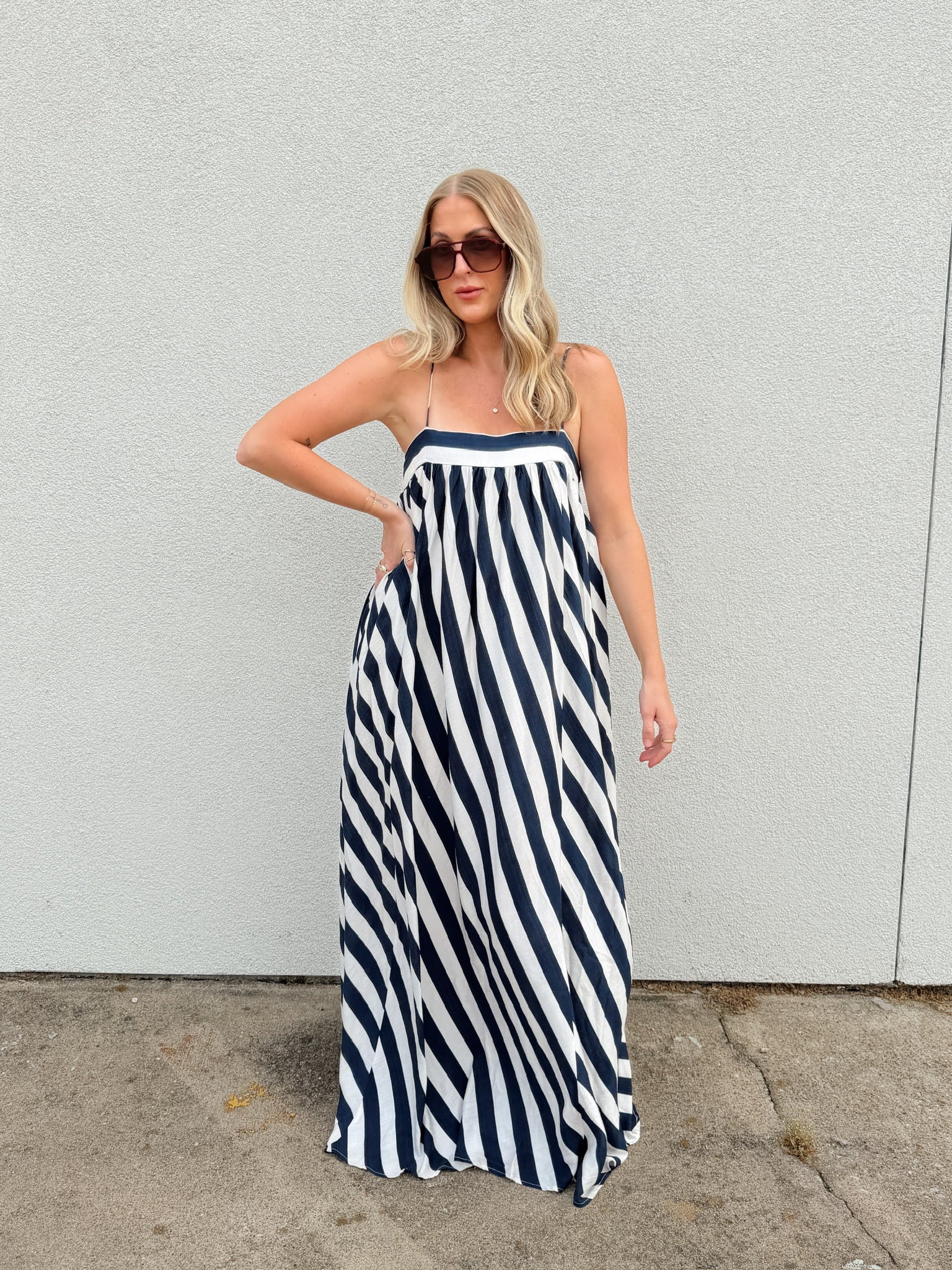 Main Street Stripe Maxi Dress