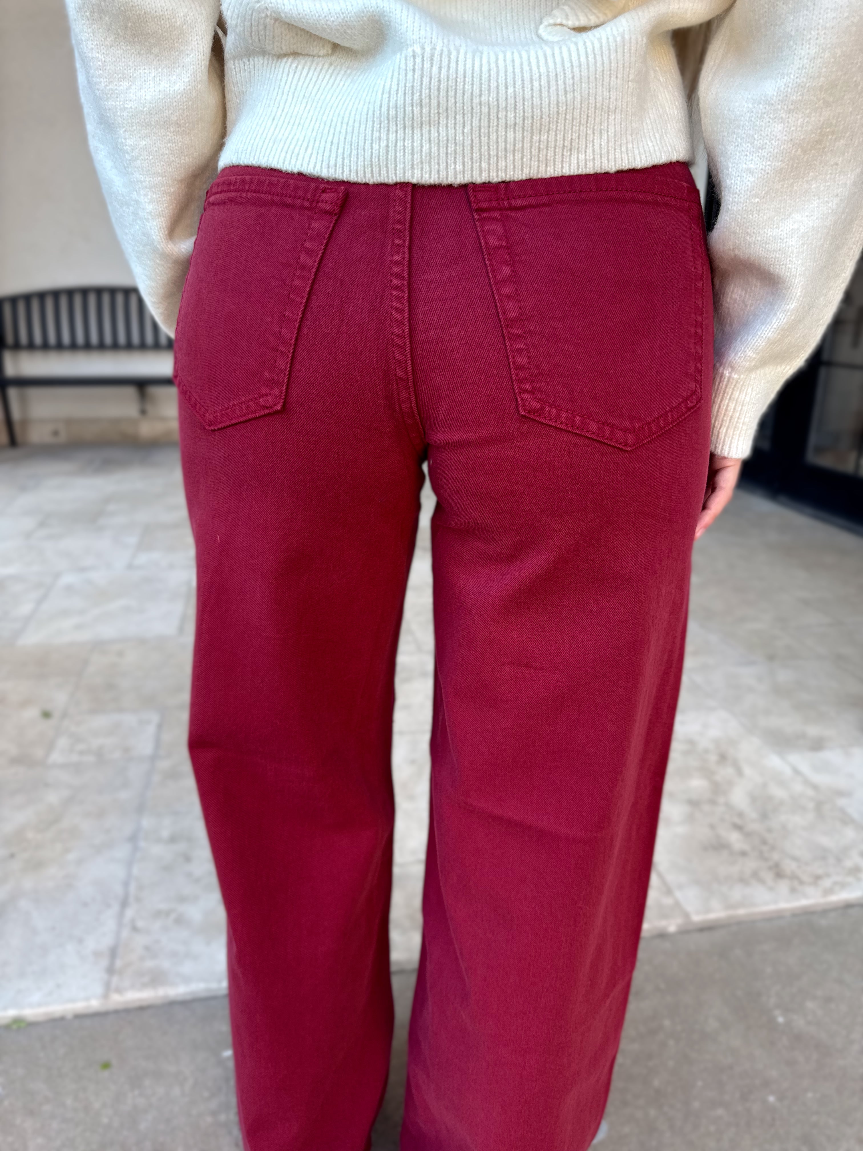Vintage Dark Cherry Denim