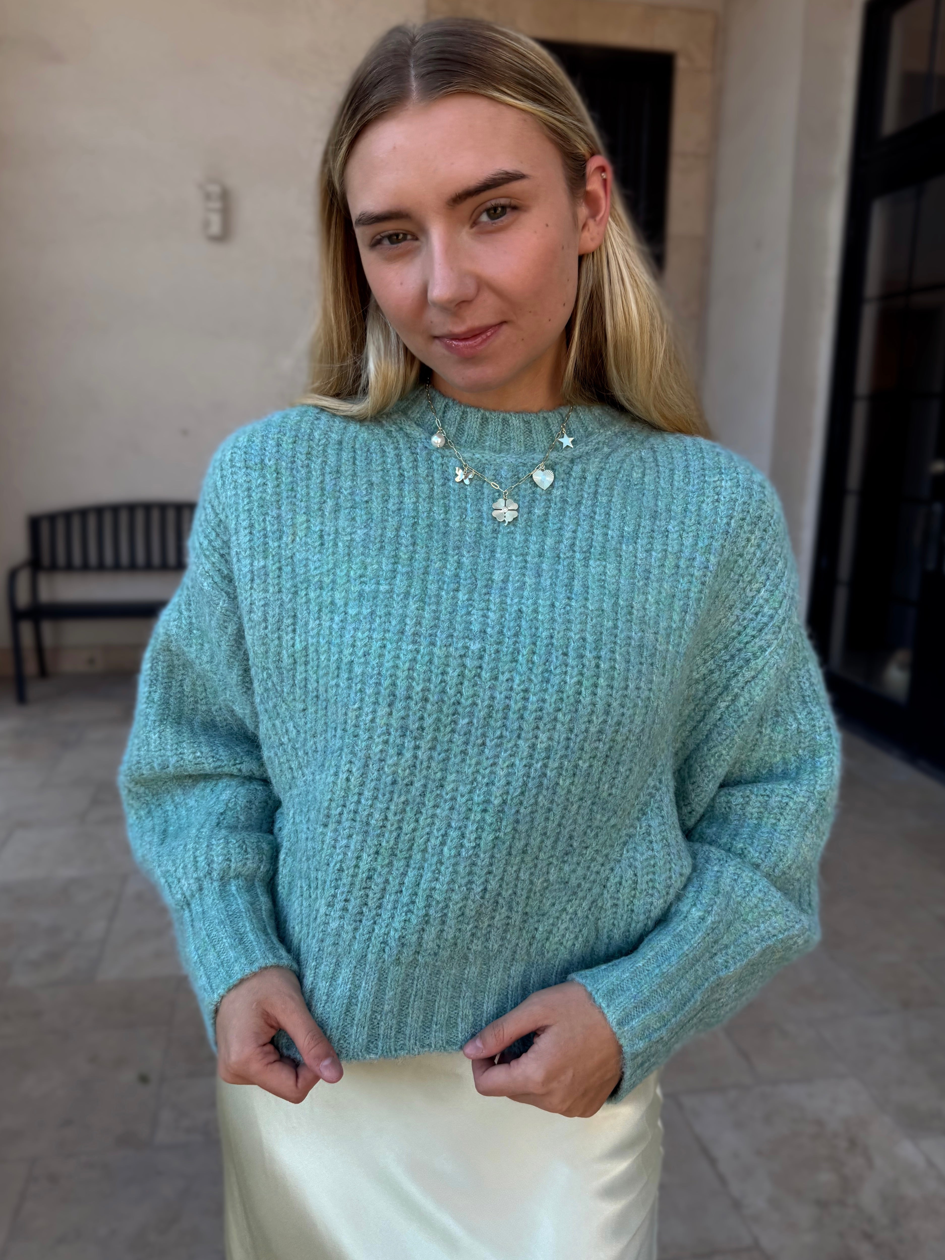 Celeste Sweater - Seafoam