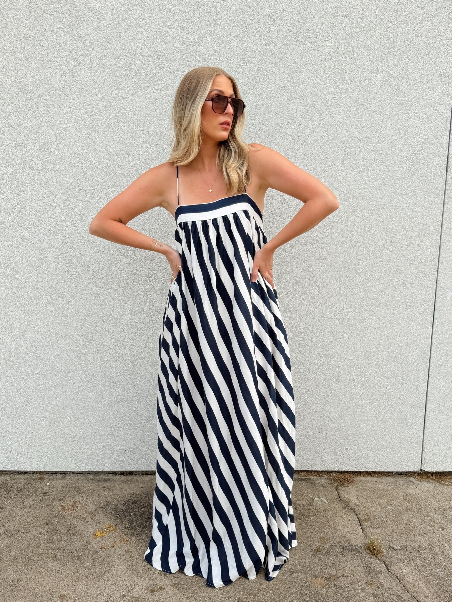 Main Street Stripe Maxi Dress