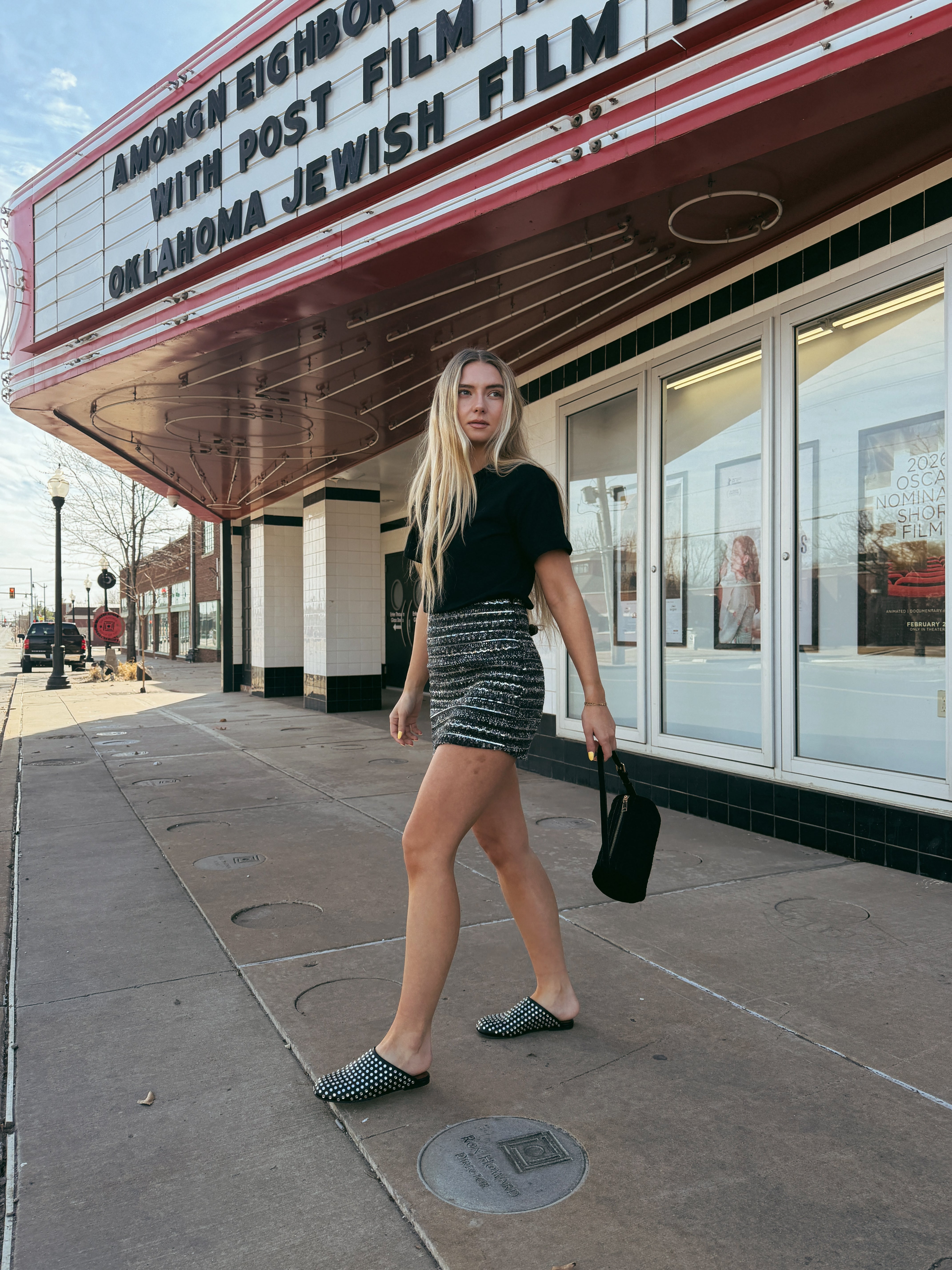 Endless Rose Sequin Textured Mini Skirt
