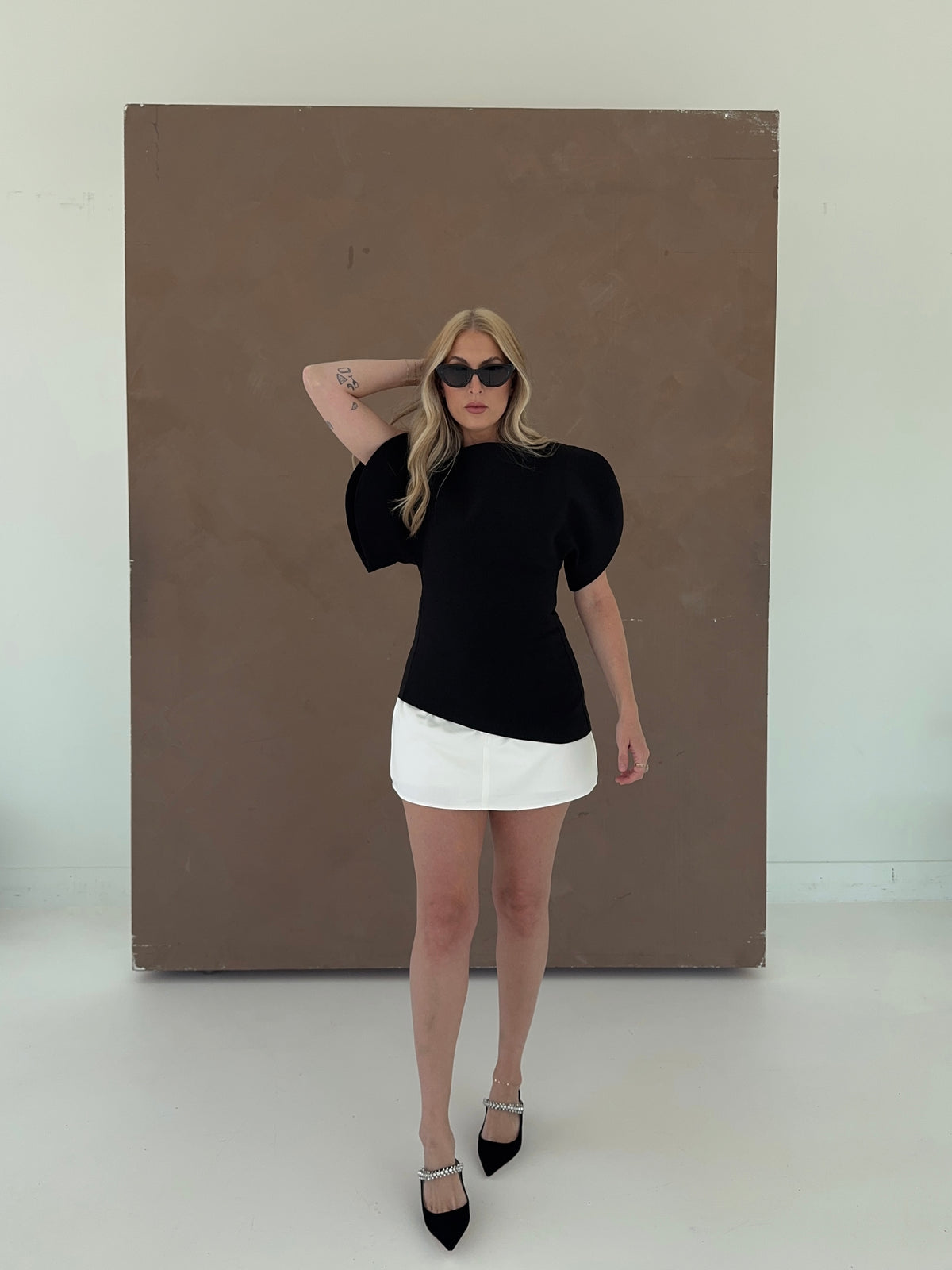 Brandy Structured Top - Black
