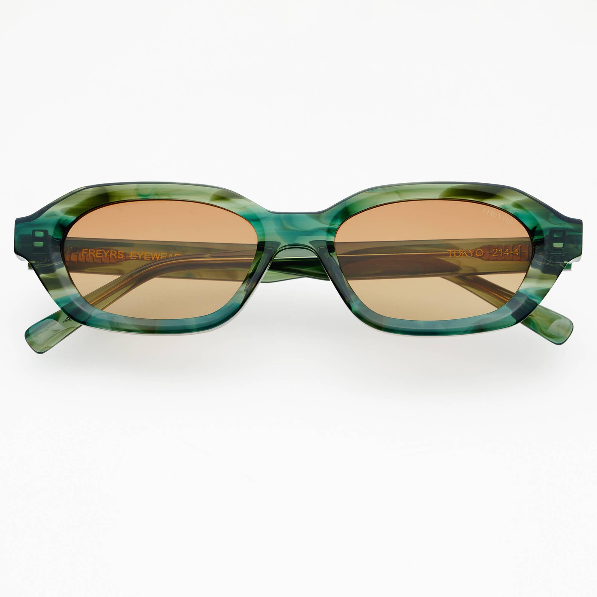 Freyrs Tokyo Acetate Unisex Rectangular Sunglasses : Emerald