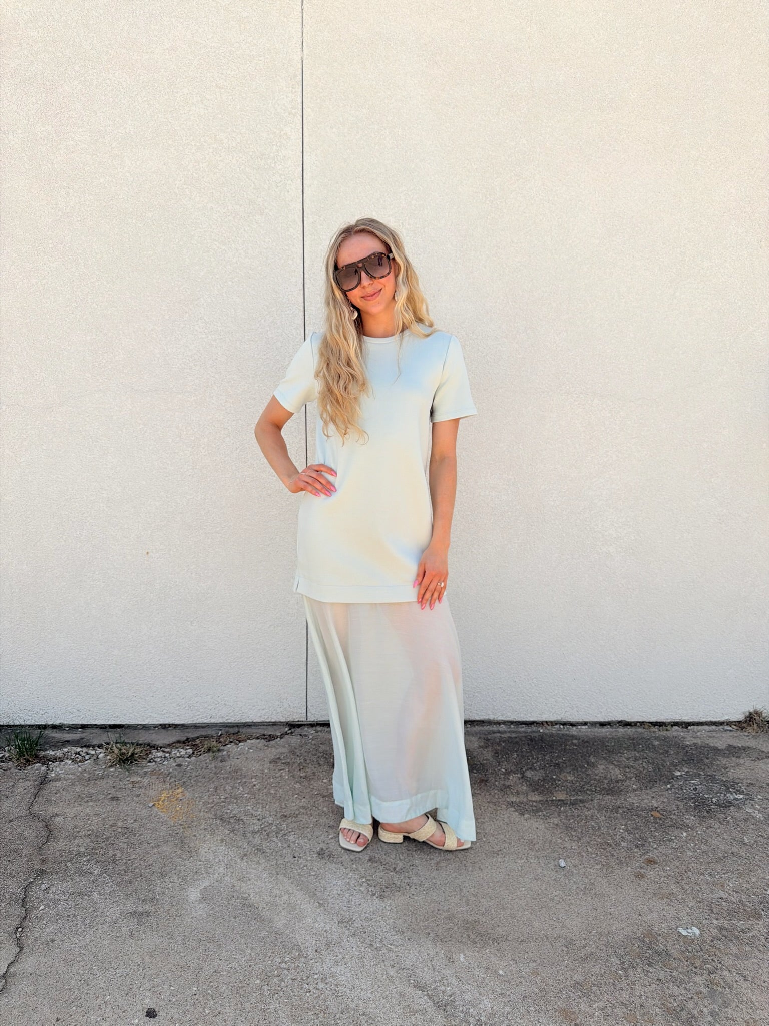 English Factory See Through Mixed Media Maxi Dress