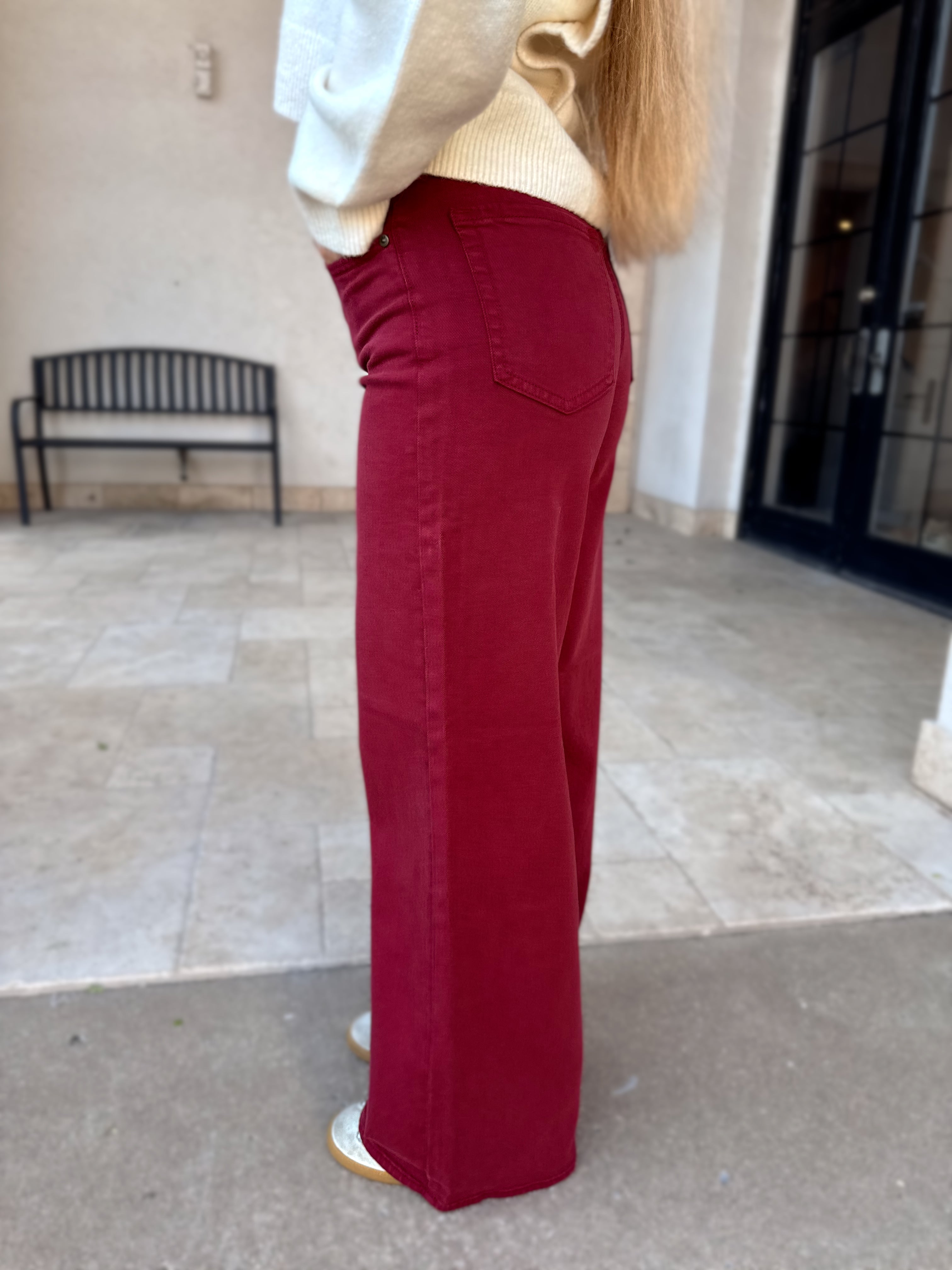 Vintage Dark Cherry Denim