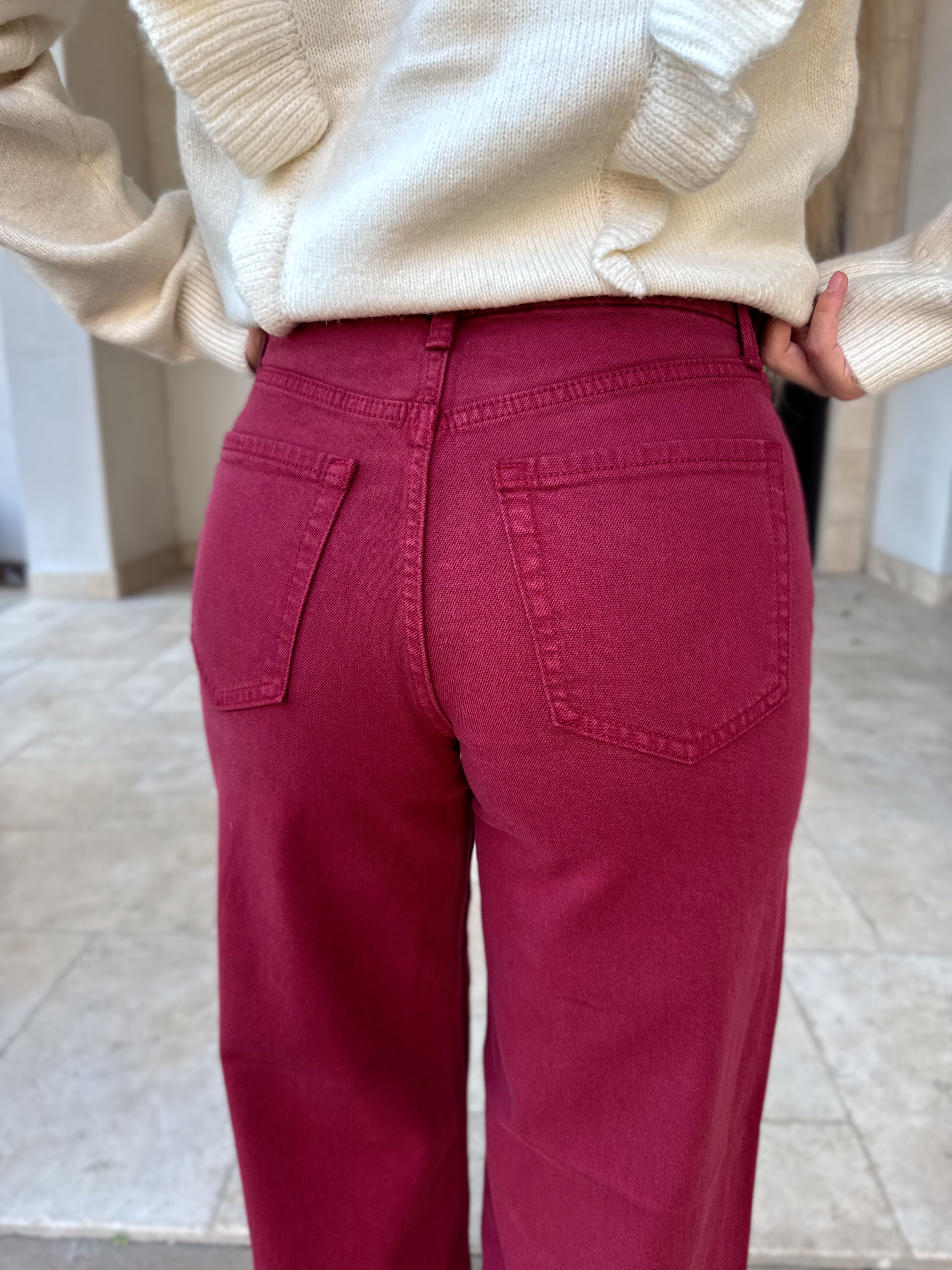 Vintage Dark Cherry Denim