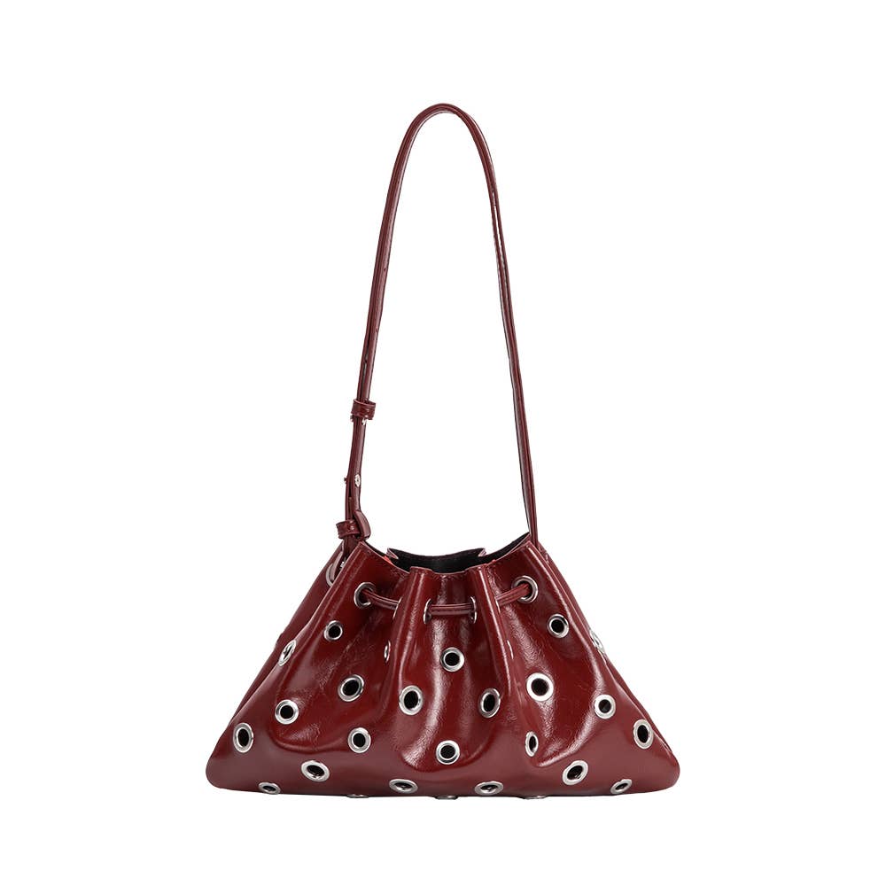 Paloma Burgundy Recycled Vegan Shoulder Bag
