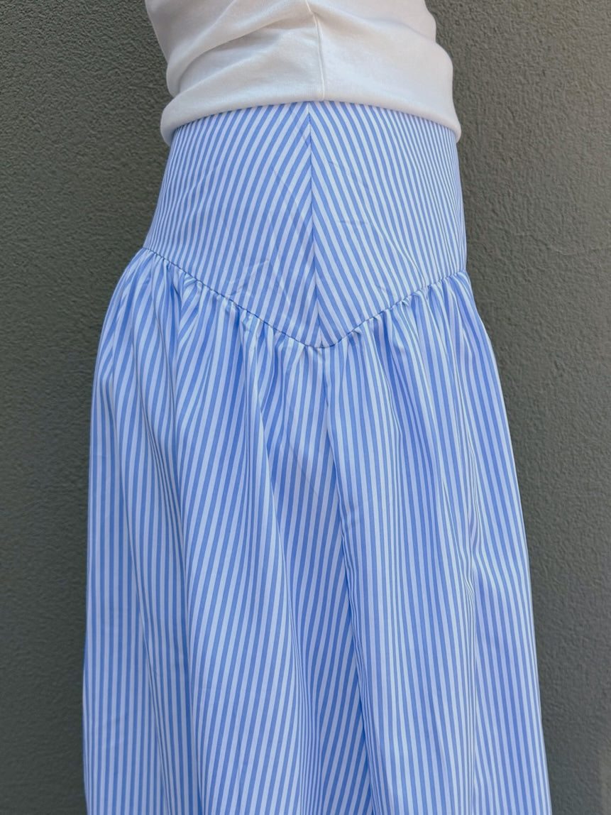 Set Your Sails Skirt - Blue & White Stripe