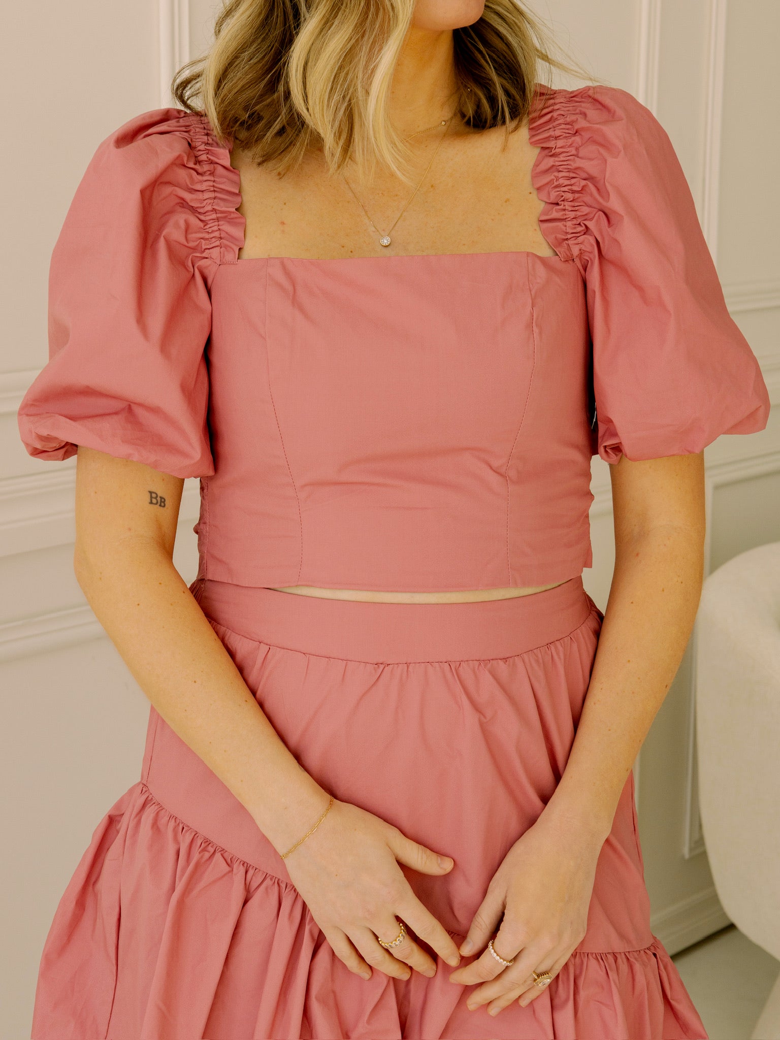 Sincerely Ours Bali Top - Mauve Poplin