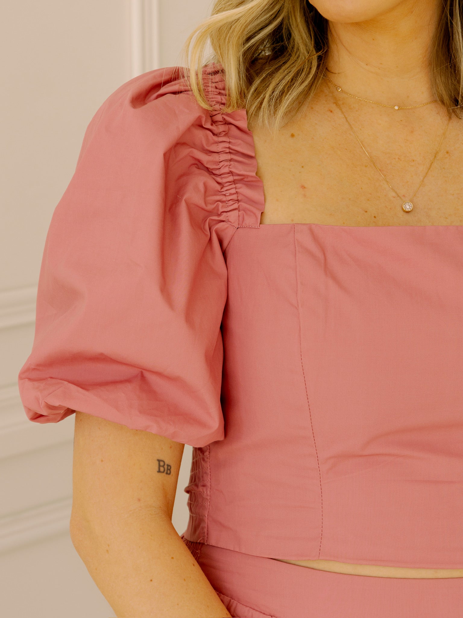 Sincerely Ours Bali Top - Mauve Poplin