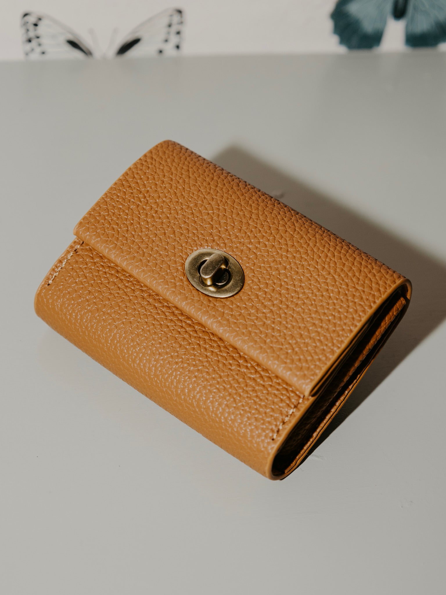 Melie Bianco Rita Card Case Wallet - Saddle