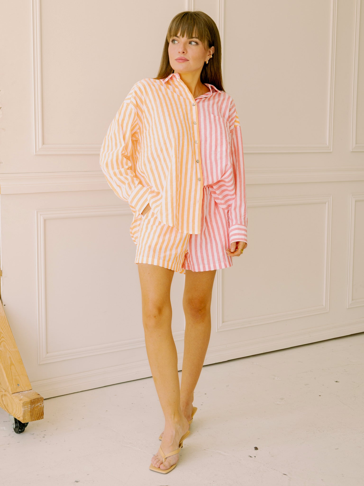 dRA Matera Top in Aurora Pink Stripe