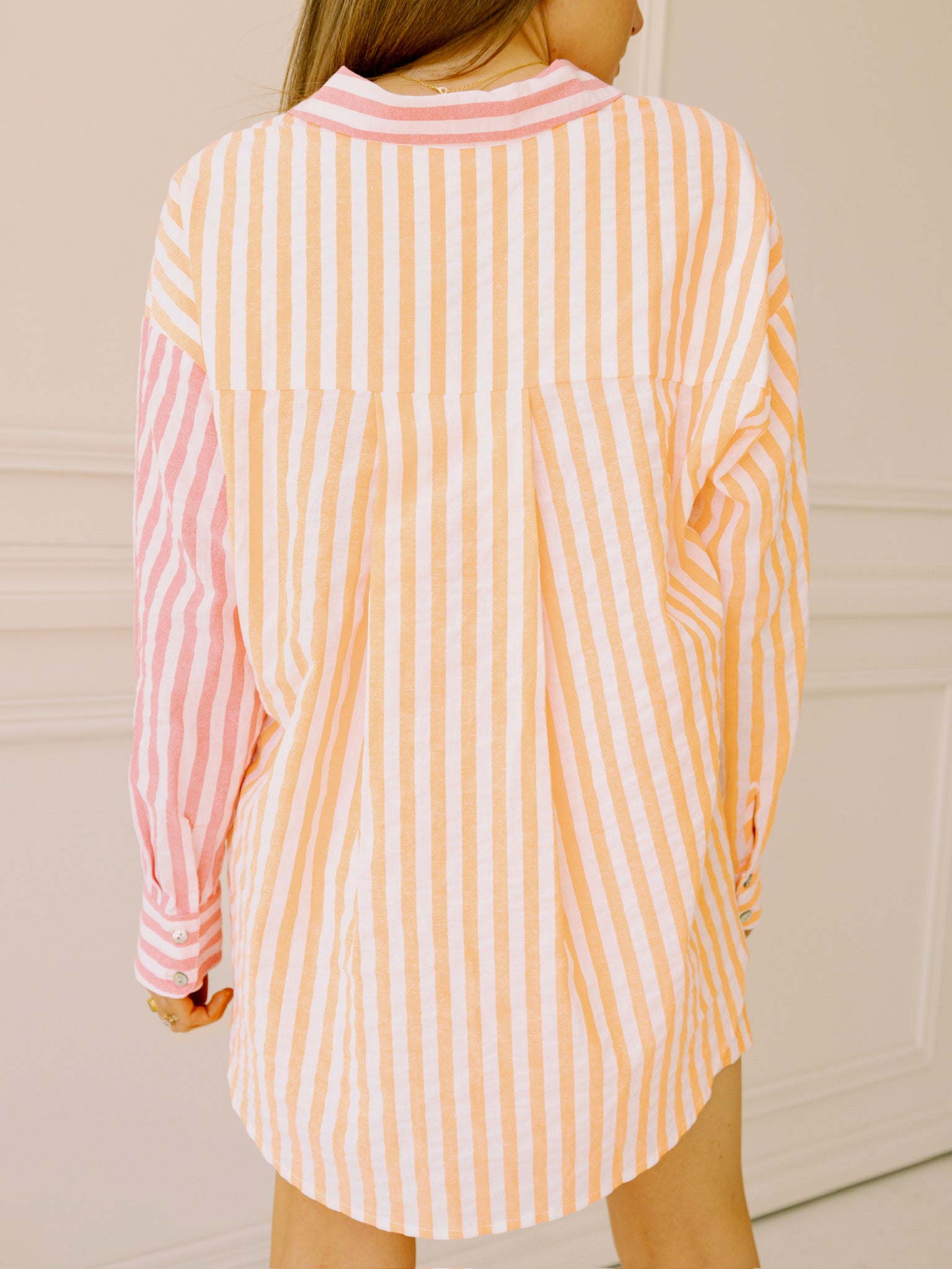 dRA Matera Top in Aurora Pink Stripe