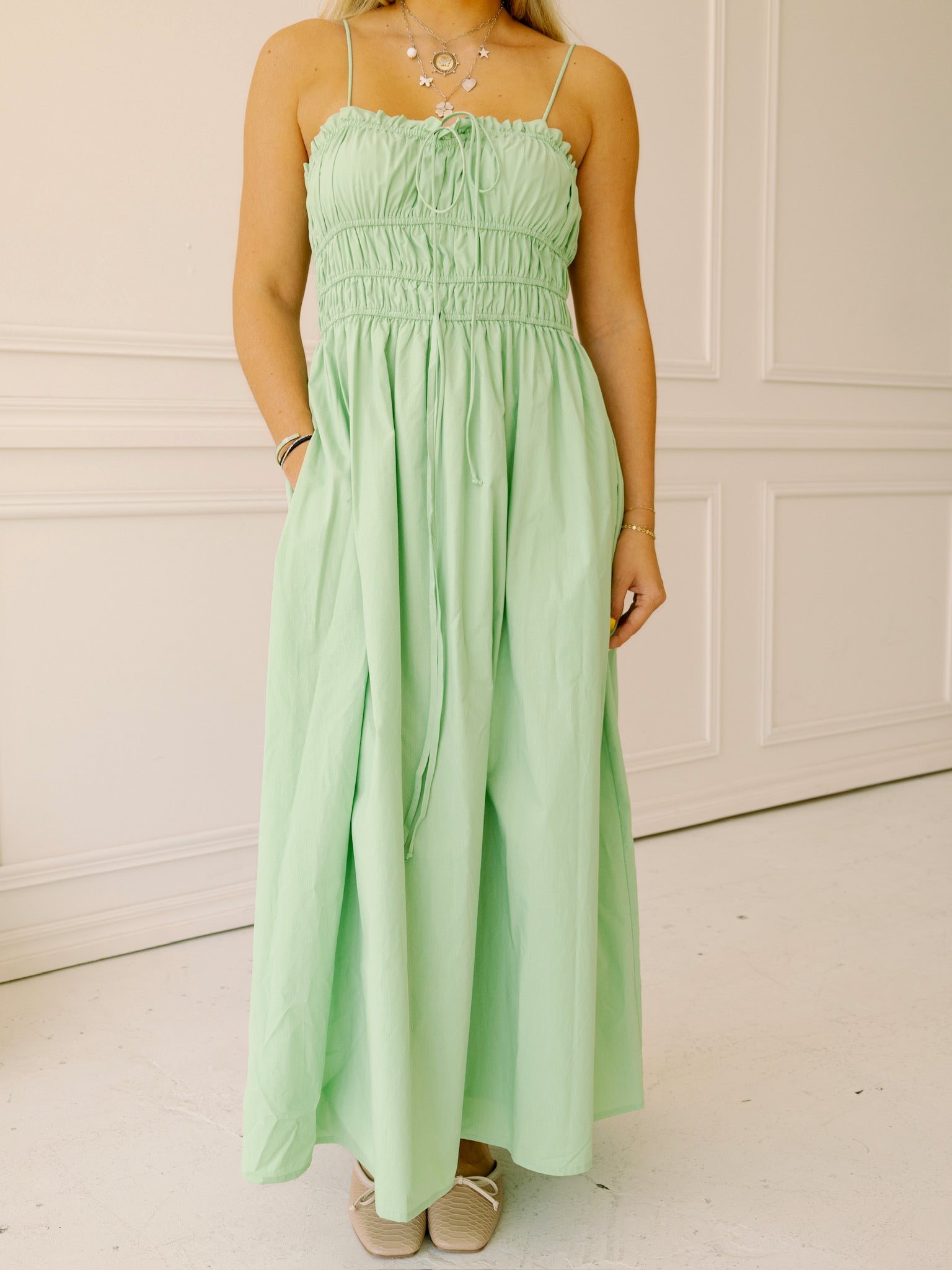 dRA Pesaro Dress in Matcha