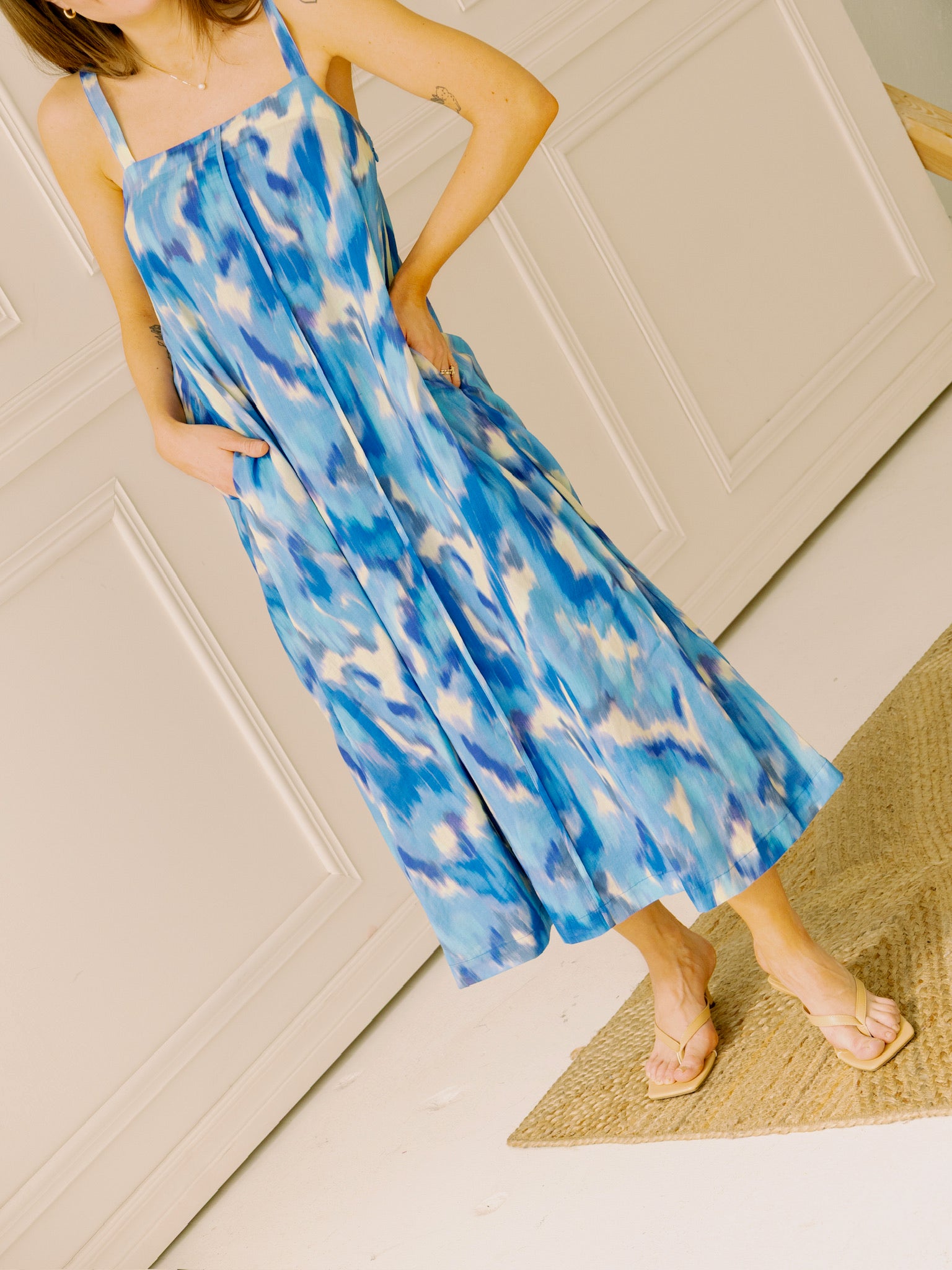 Du Paradis Bluestar A-Line Midi Dress