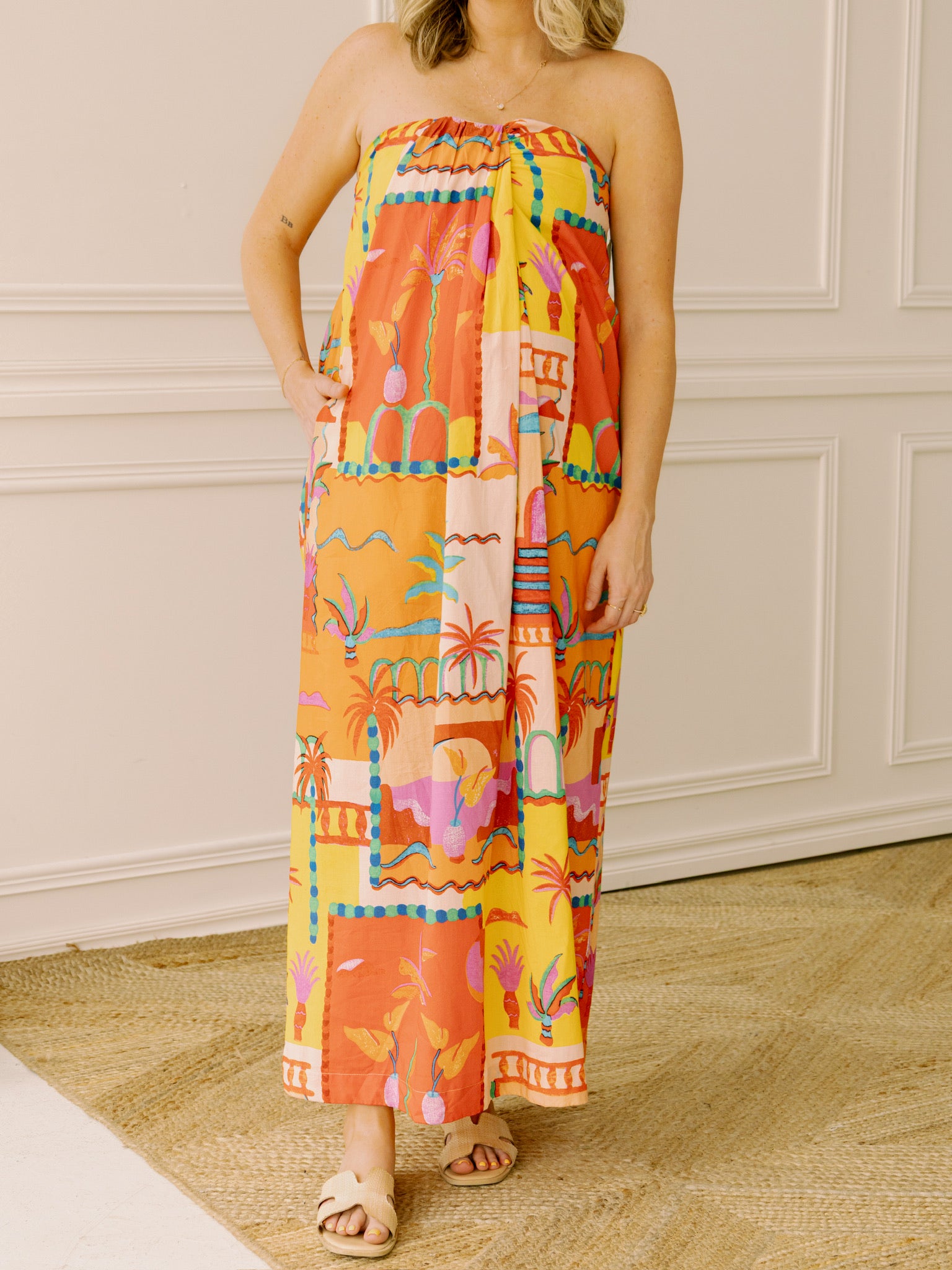 dRA Rosalyn Dress in Tropical Palms