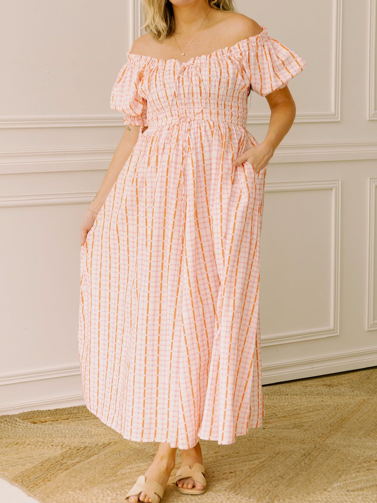 dRA Tina Dress in Blush Coral