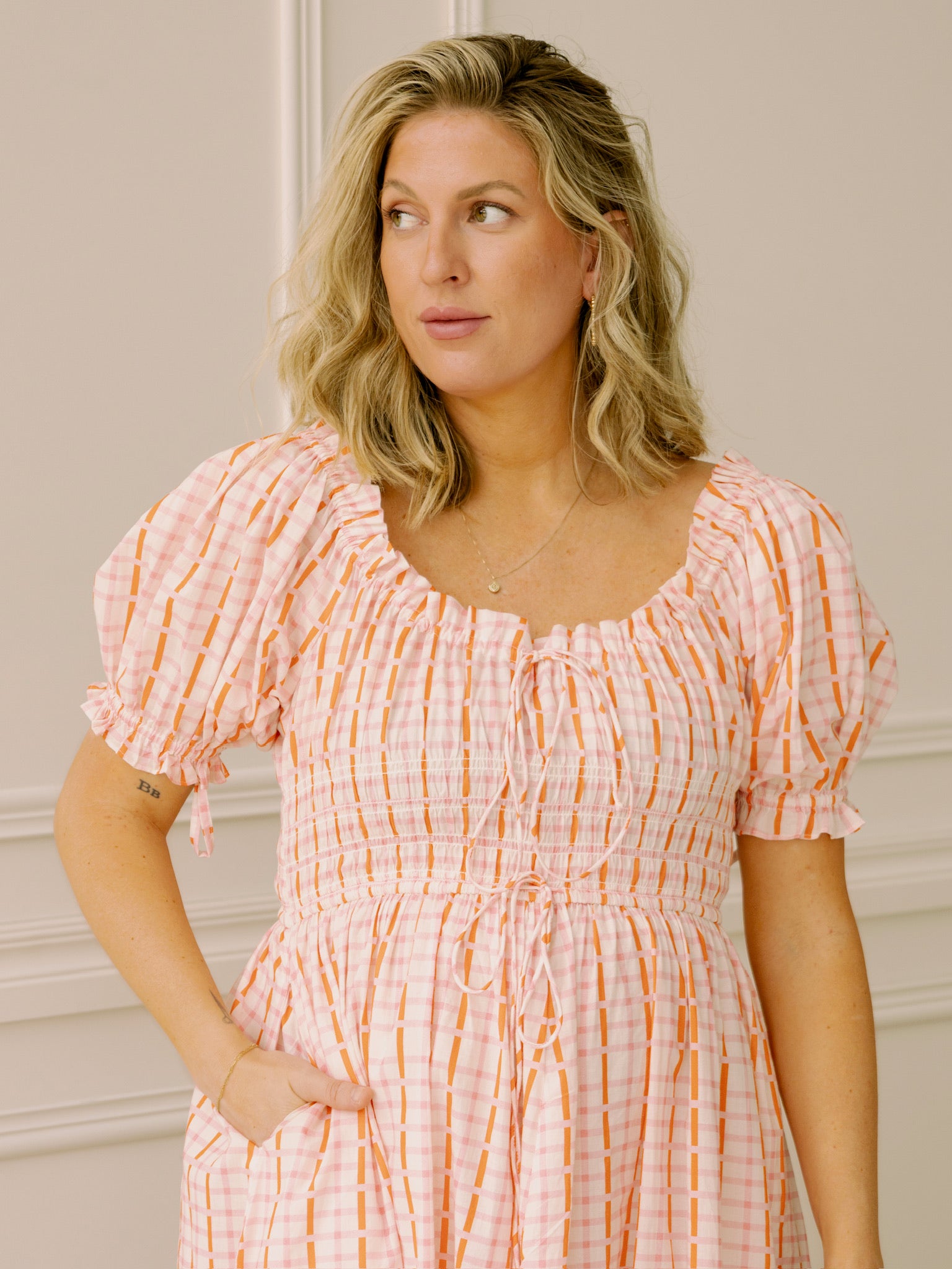 dRA Tina Dress in Blush Coral