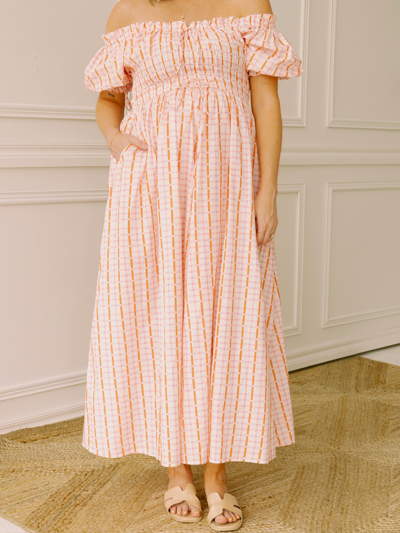 dRA Tina Dress in Blush Coral