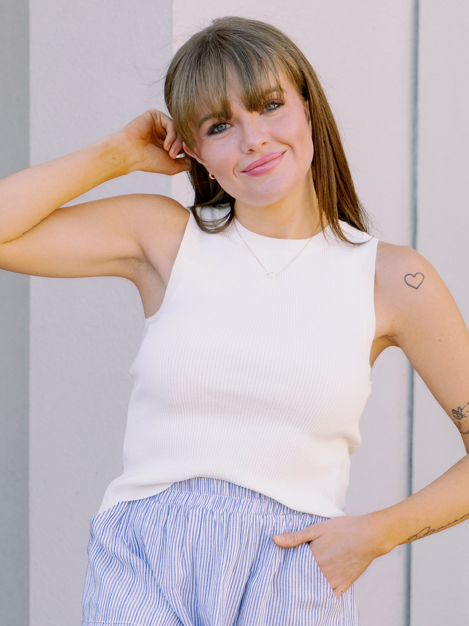 Essentials Knit Tank - Ivory