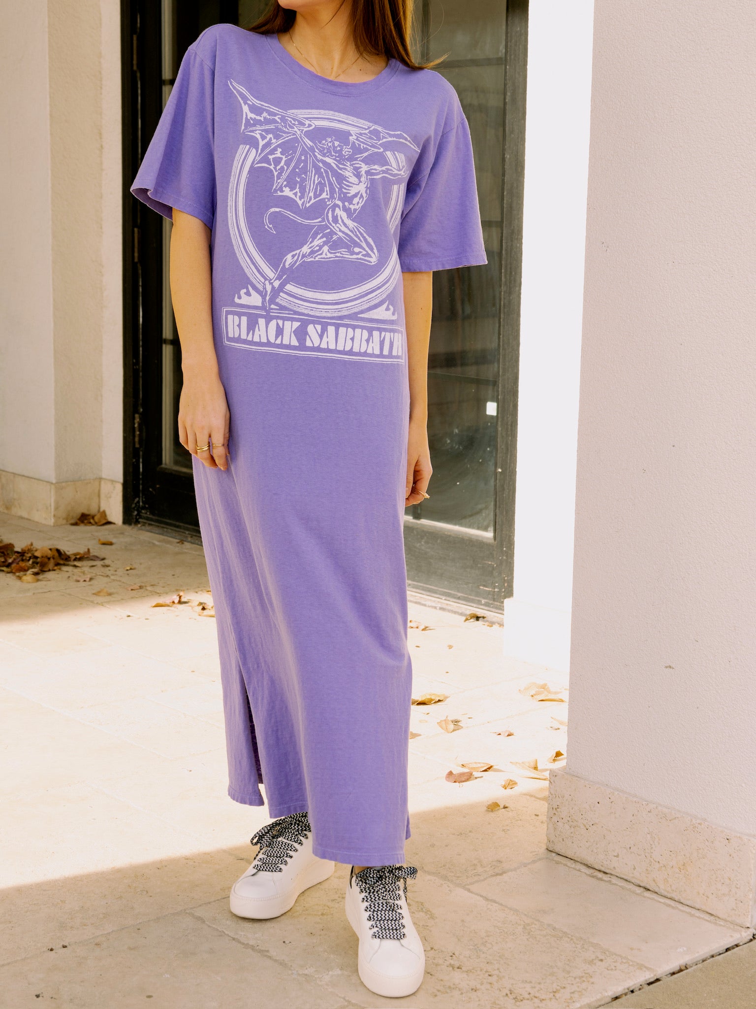 Black Sabbath Purple Splatter Dress
