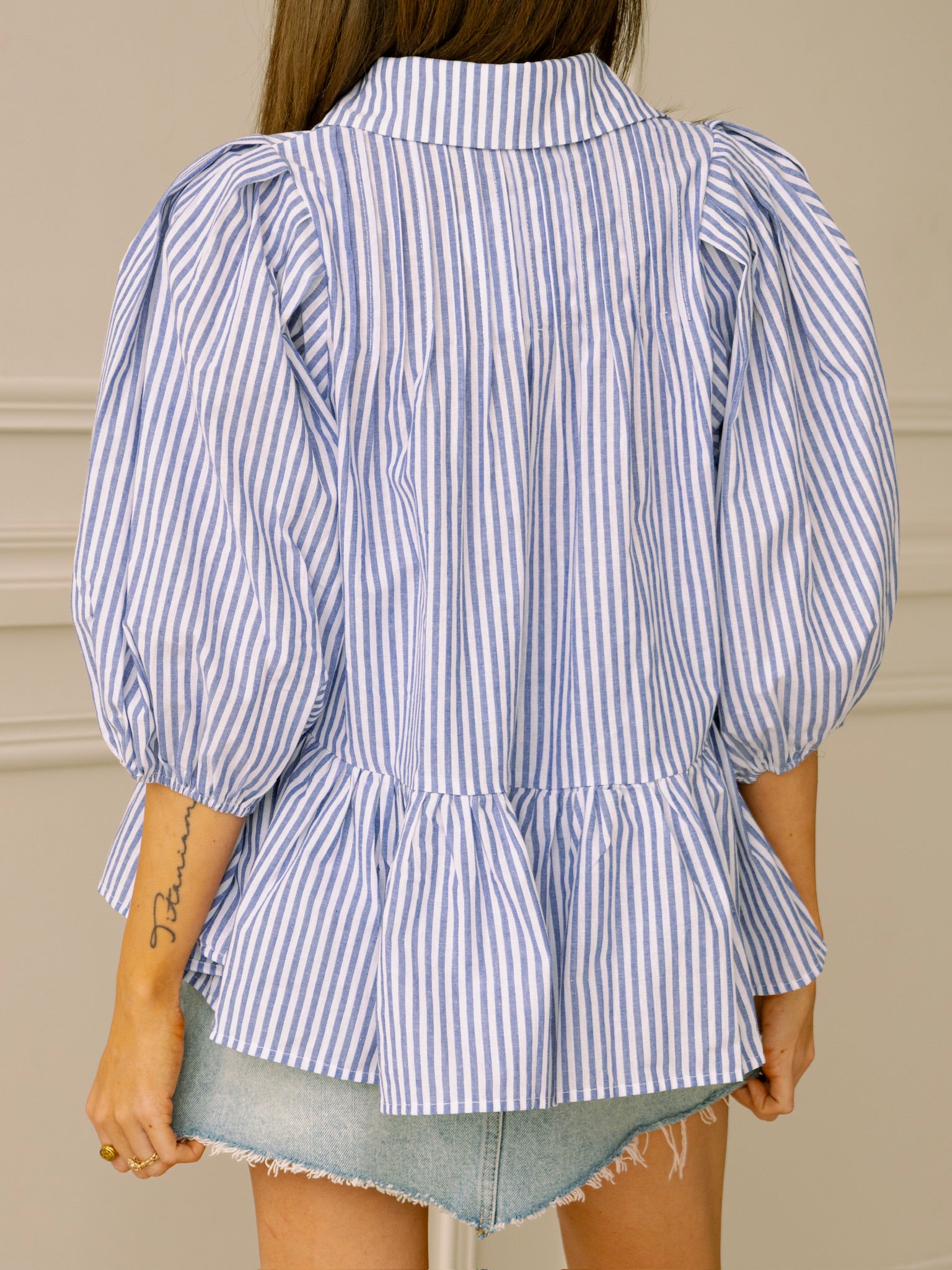Meet Me in Santorini Aegean Stripe Top