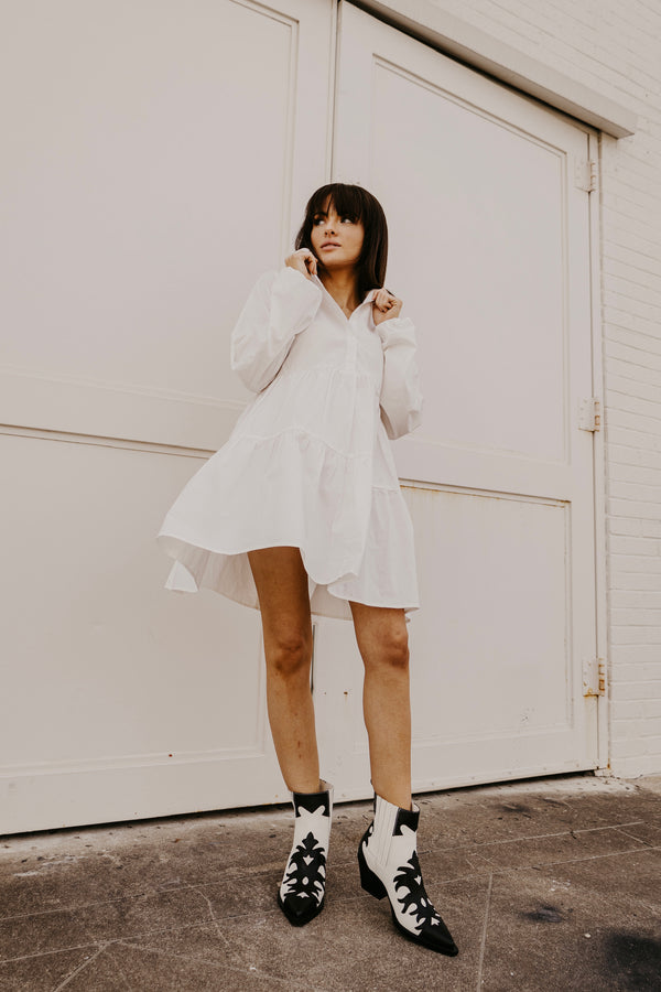 Madison Swing Dress - Off White