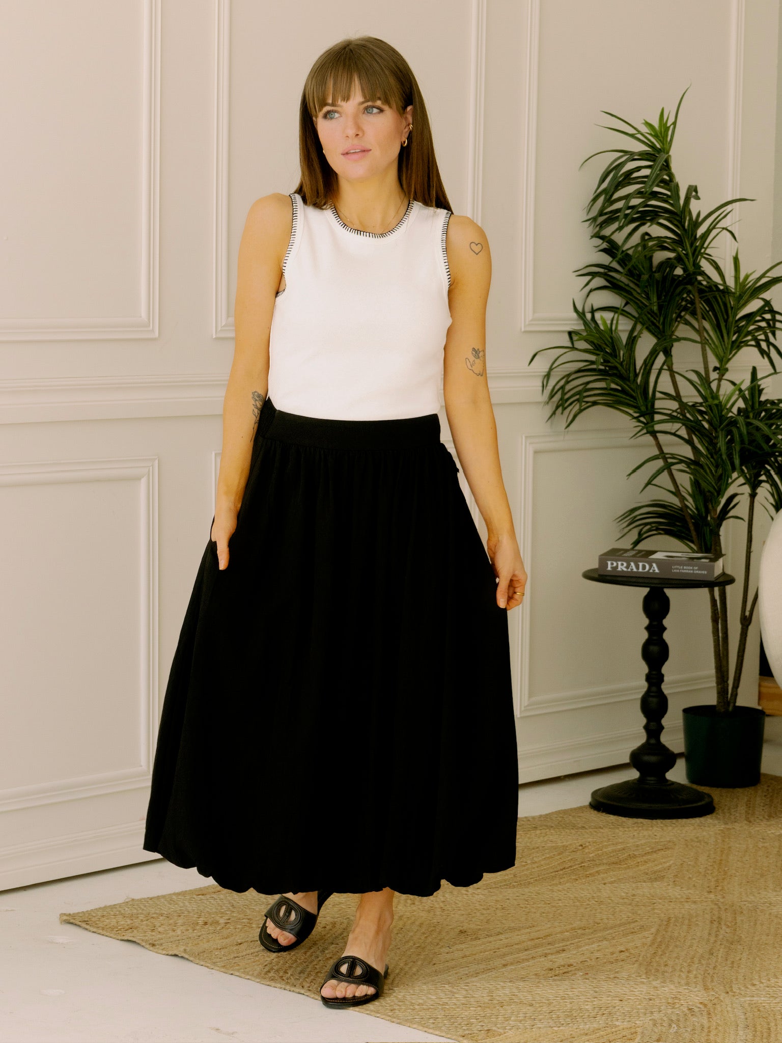 Lucy Paris Bubble Midi Skirt
