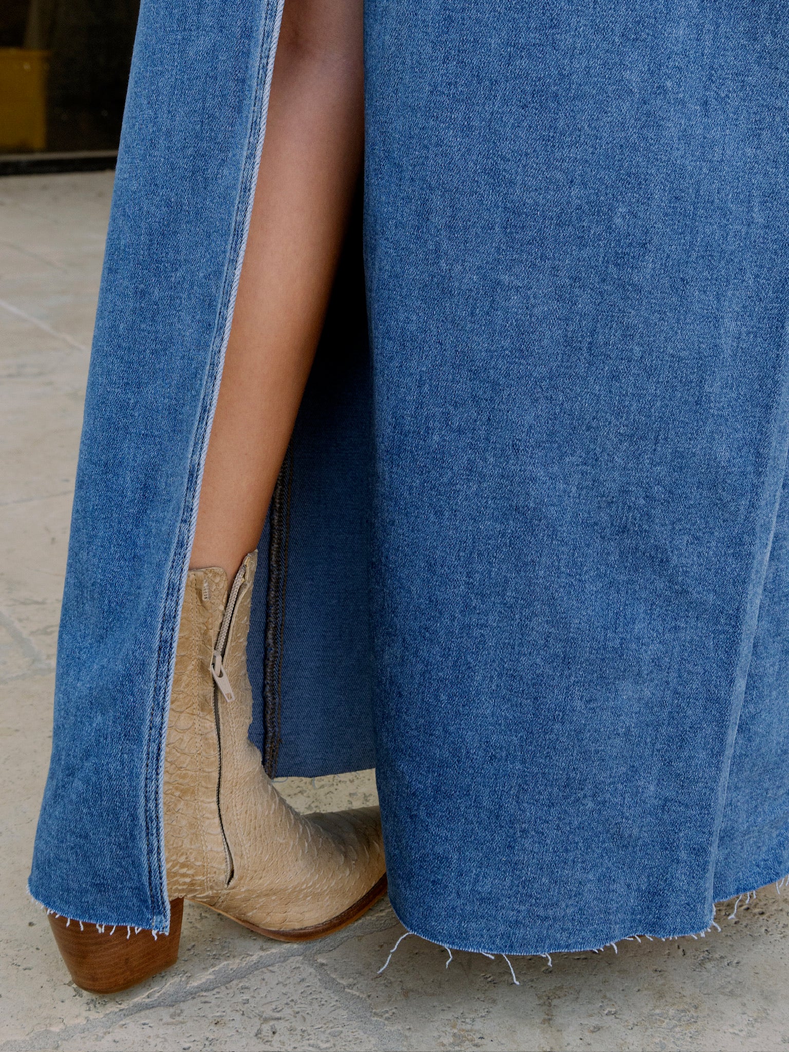 Jess Denim Maxi Skirt
