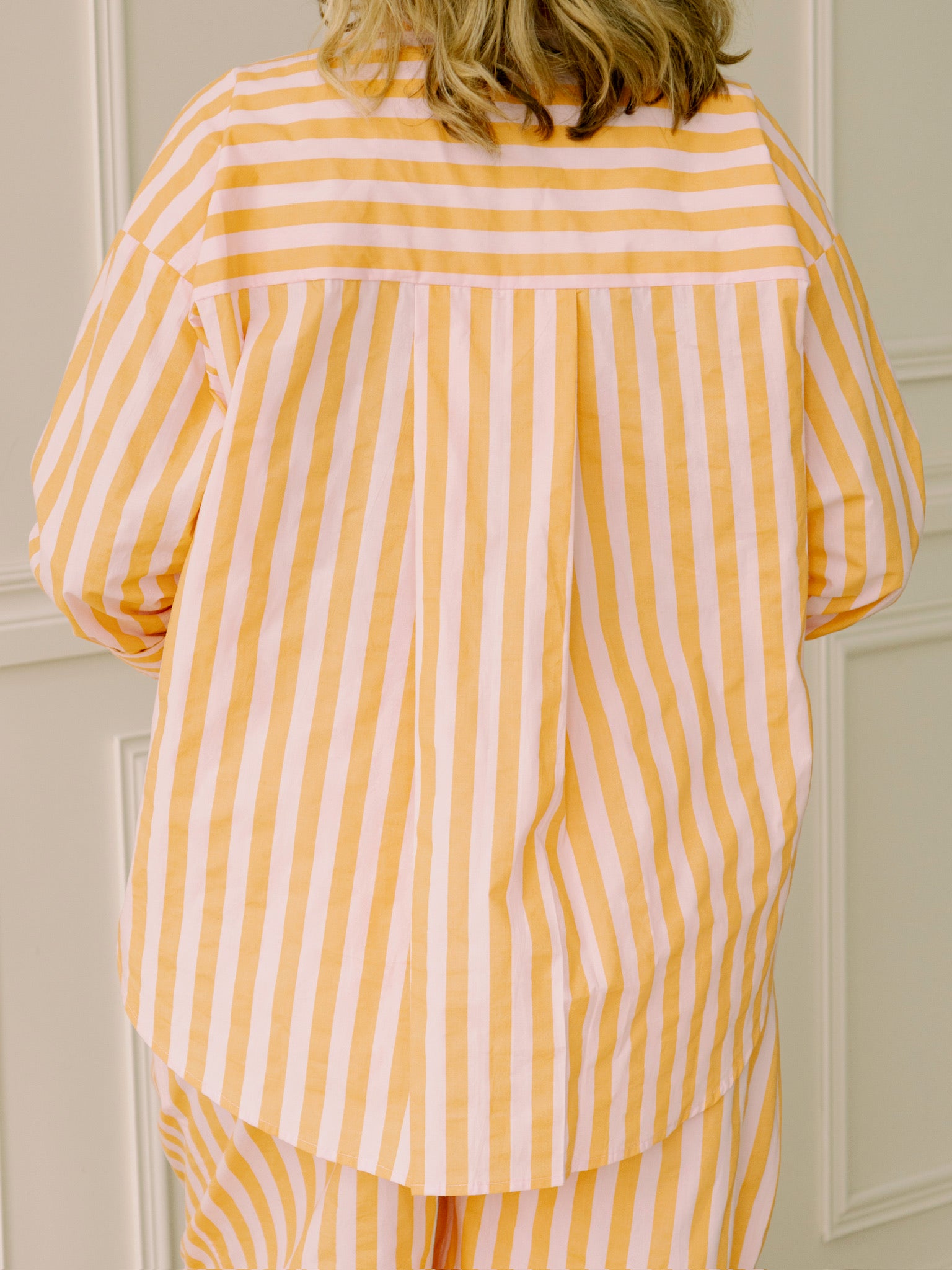 dRA Matera Top in Orange/Pink Stripe