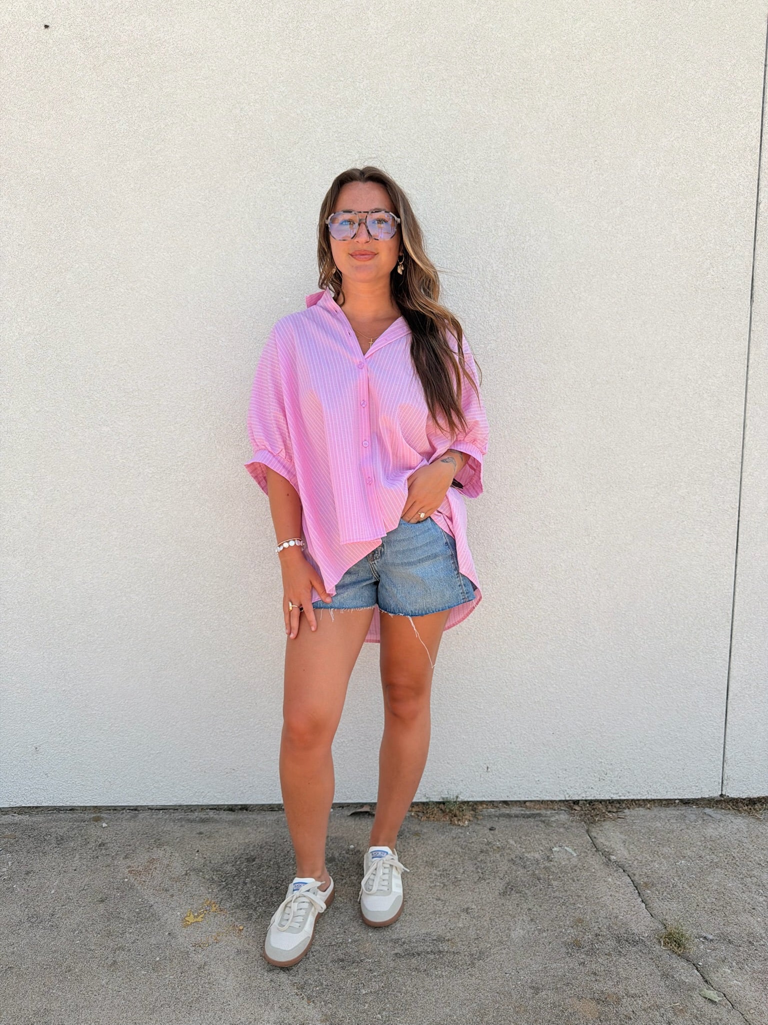 Bubblegum Button Up
