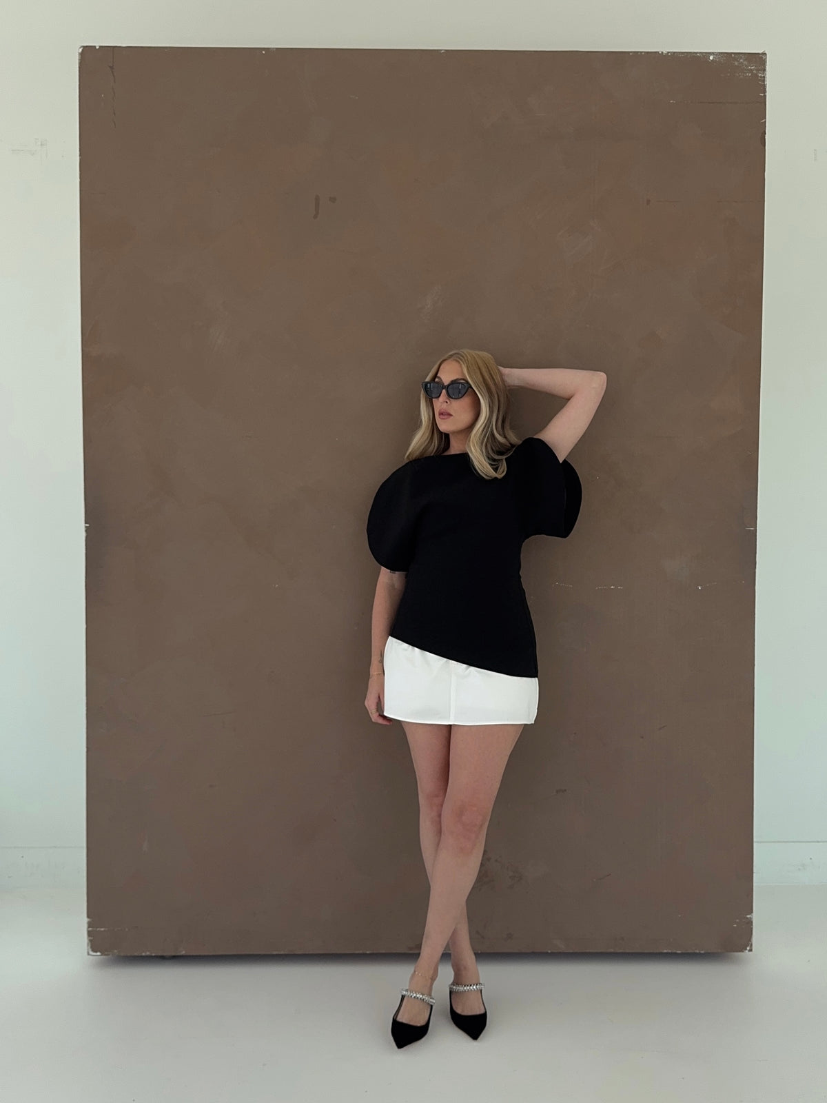 Brandy Structured Top - Black