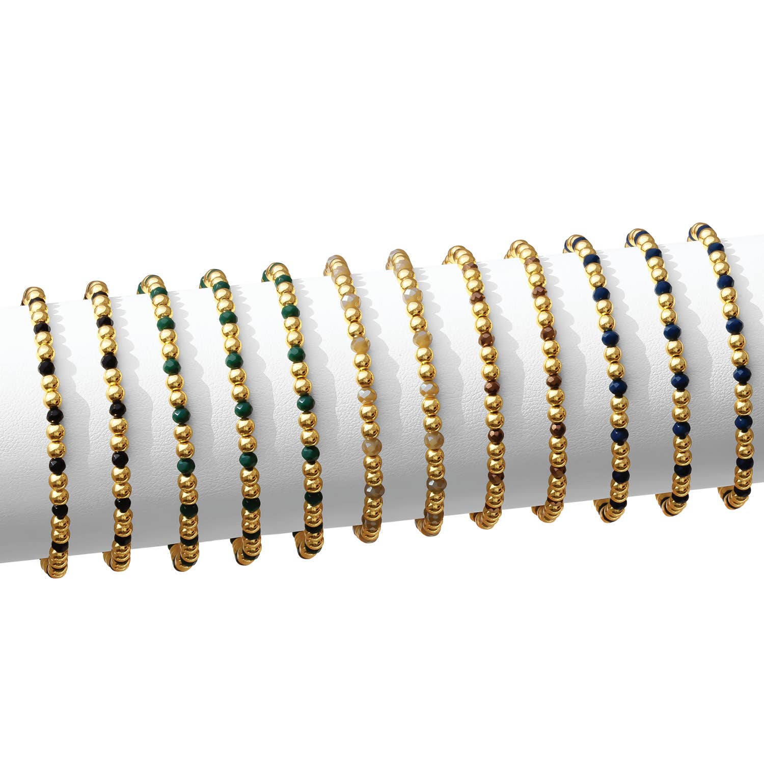 Bead & Crystal Stretch Bracelets: Brights