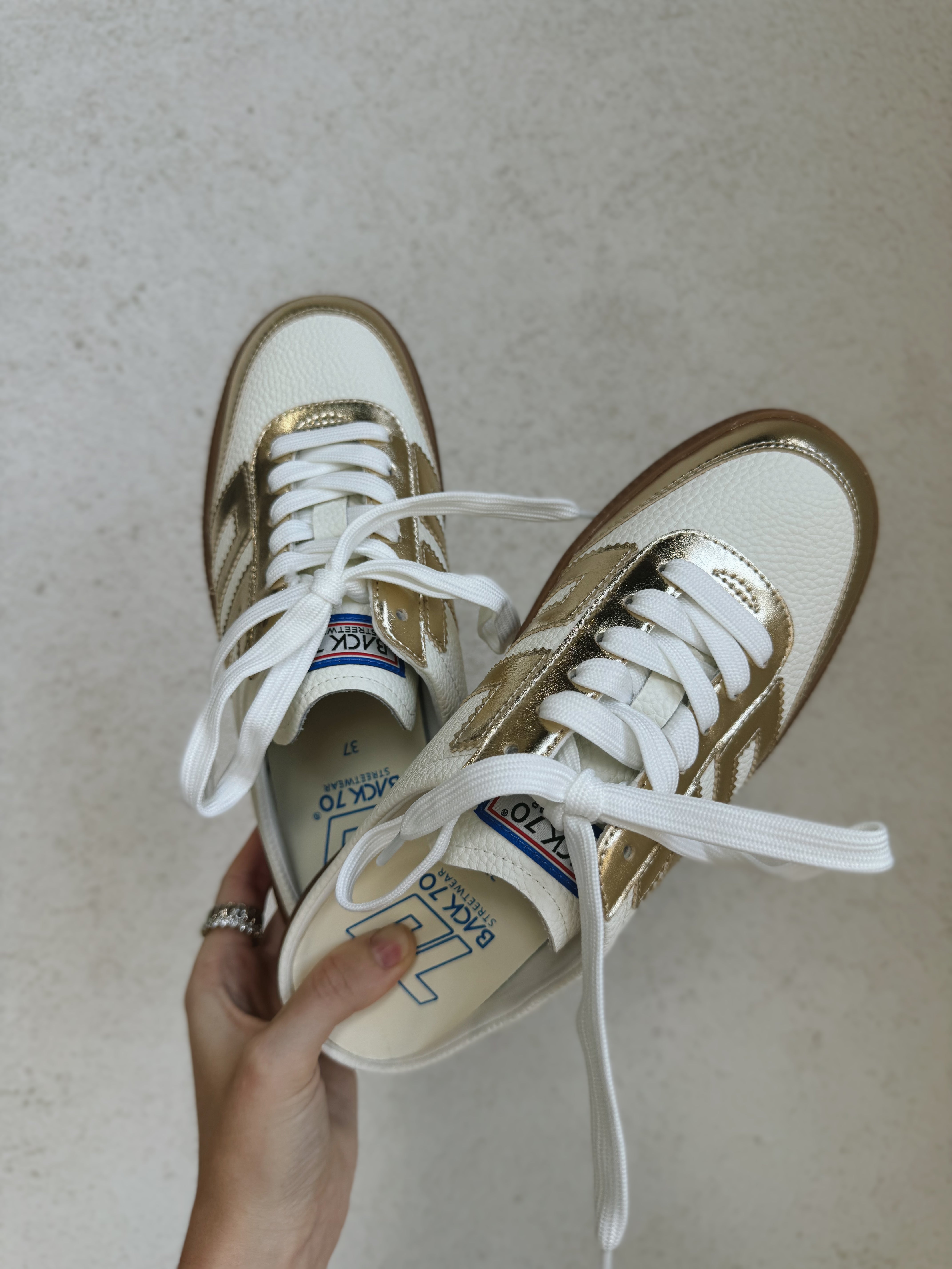 Back 70 Easter Backless Sneakers in Gold