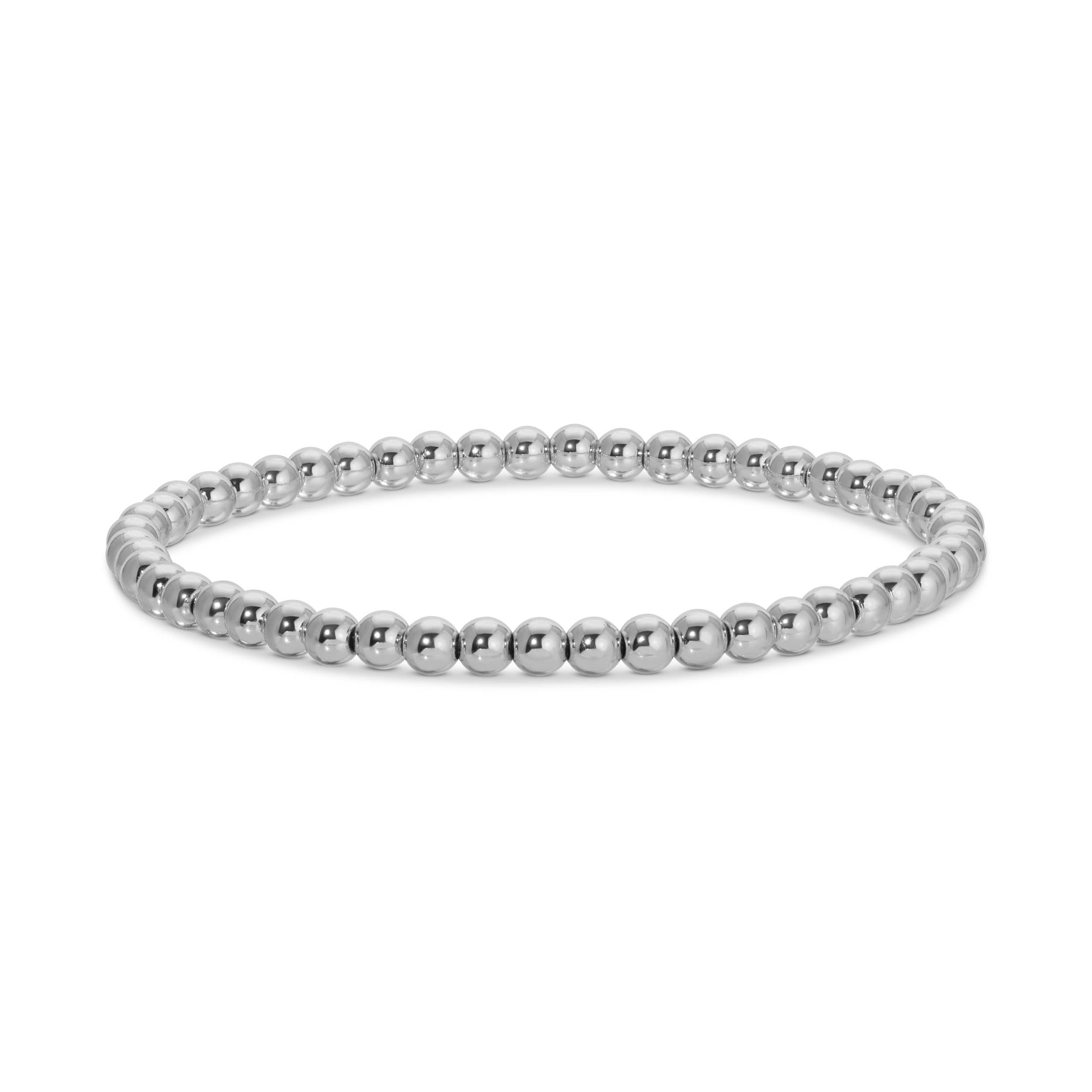 4mm Bead Stretch Bracelets: Gold