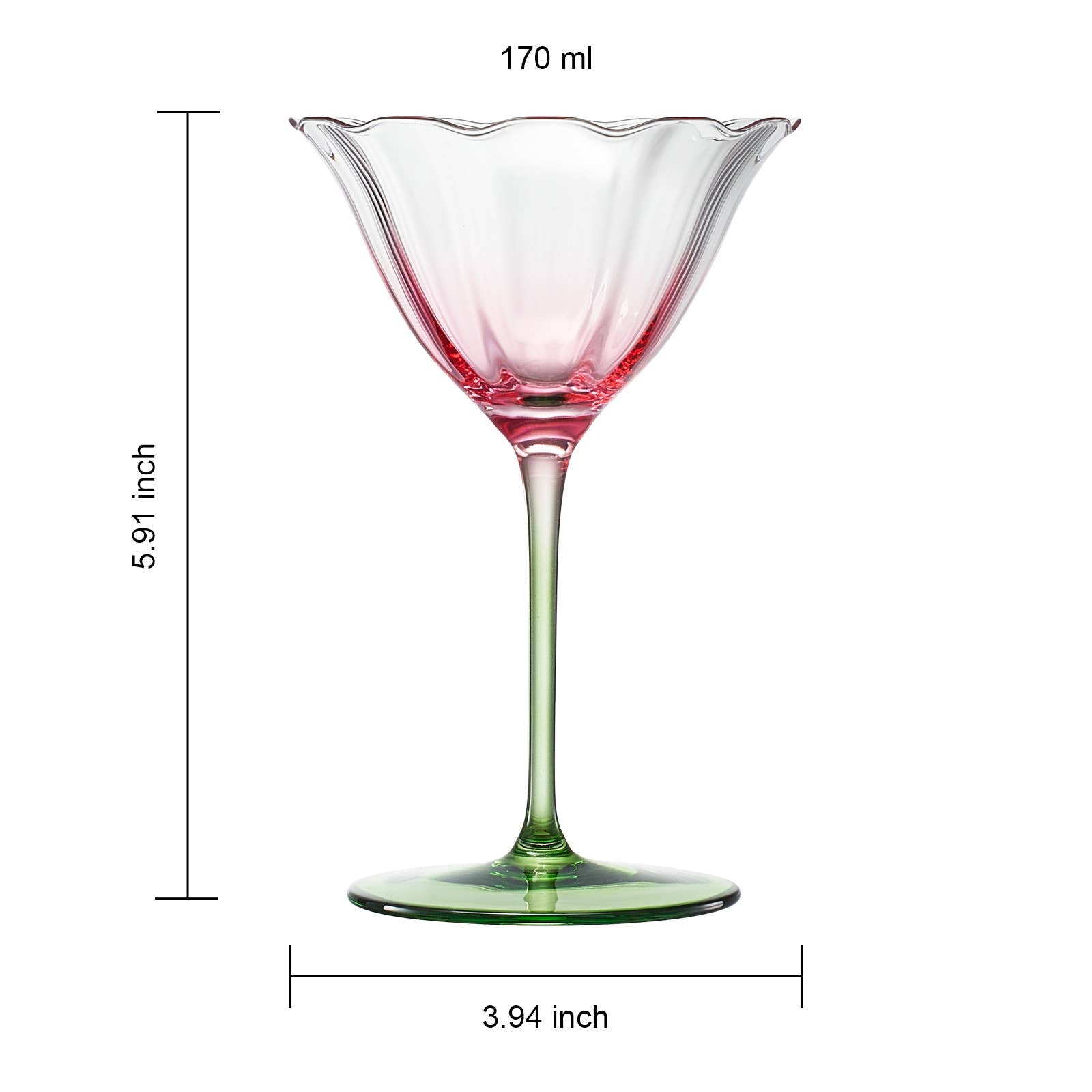Tulip-Shaped Champagne Coupe Glass 6 oz