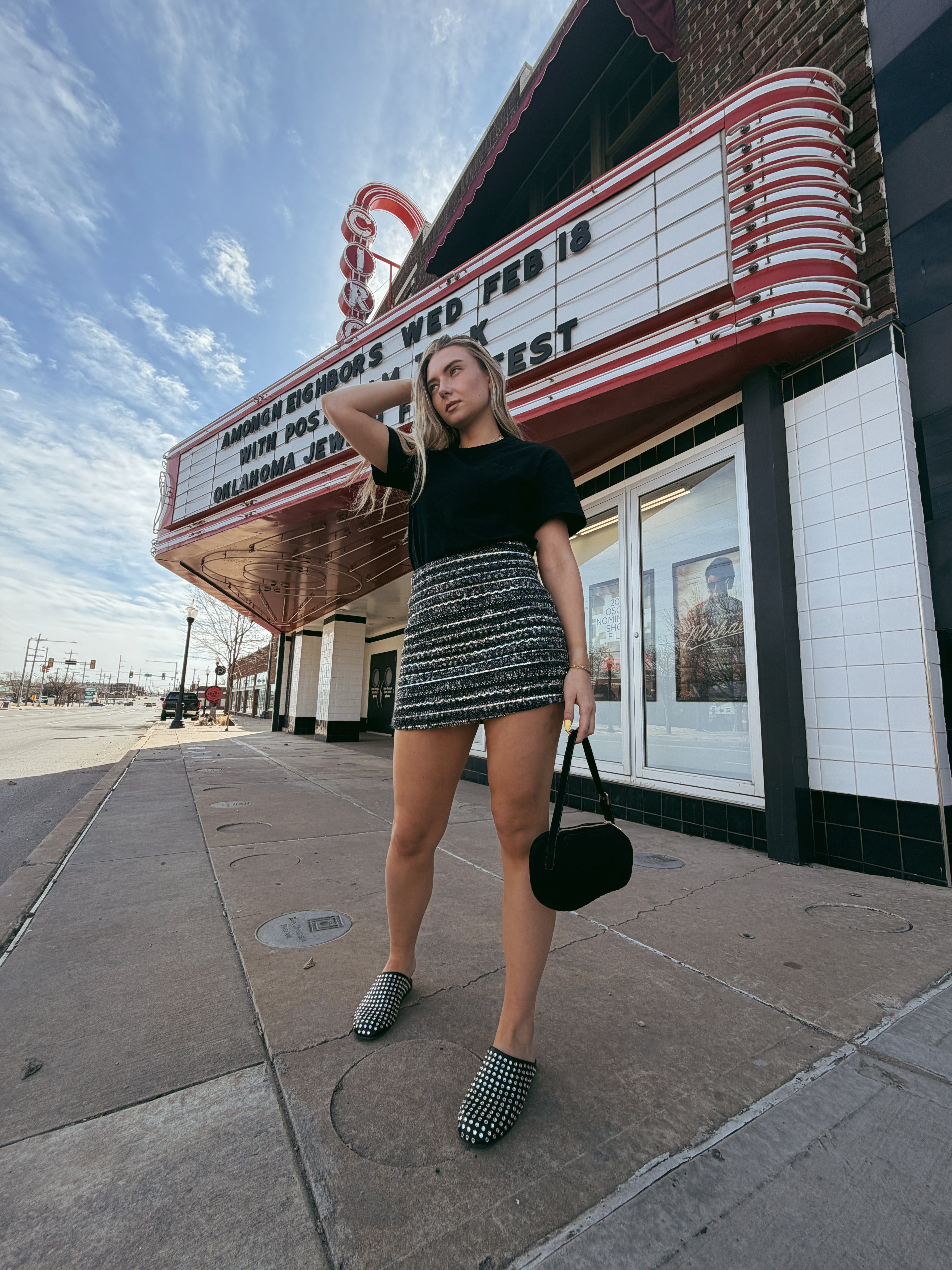 Endless Rose Sequin Textured Mini Skirt