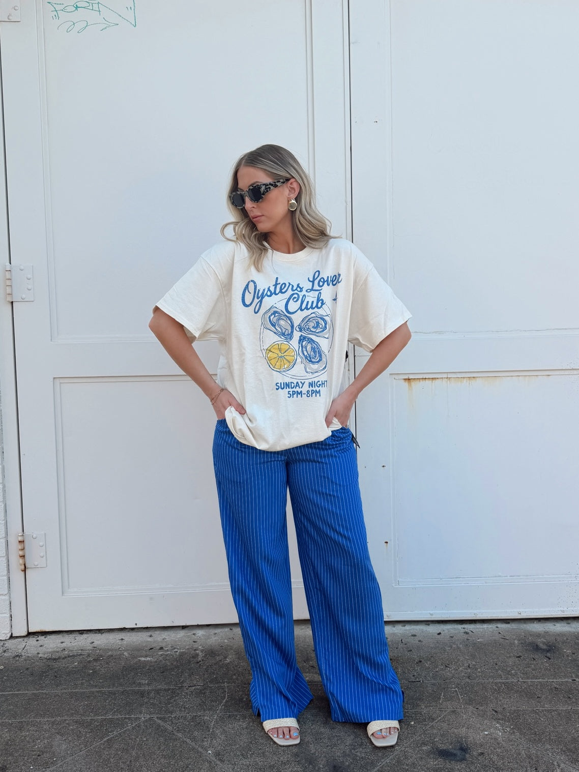 Oysters Lovers Club Oversized Graphic Tee