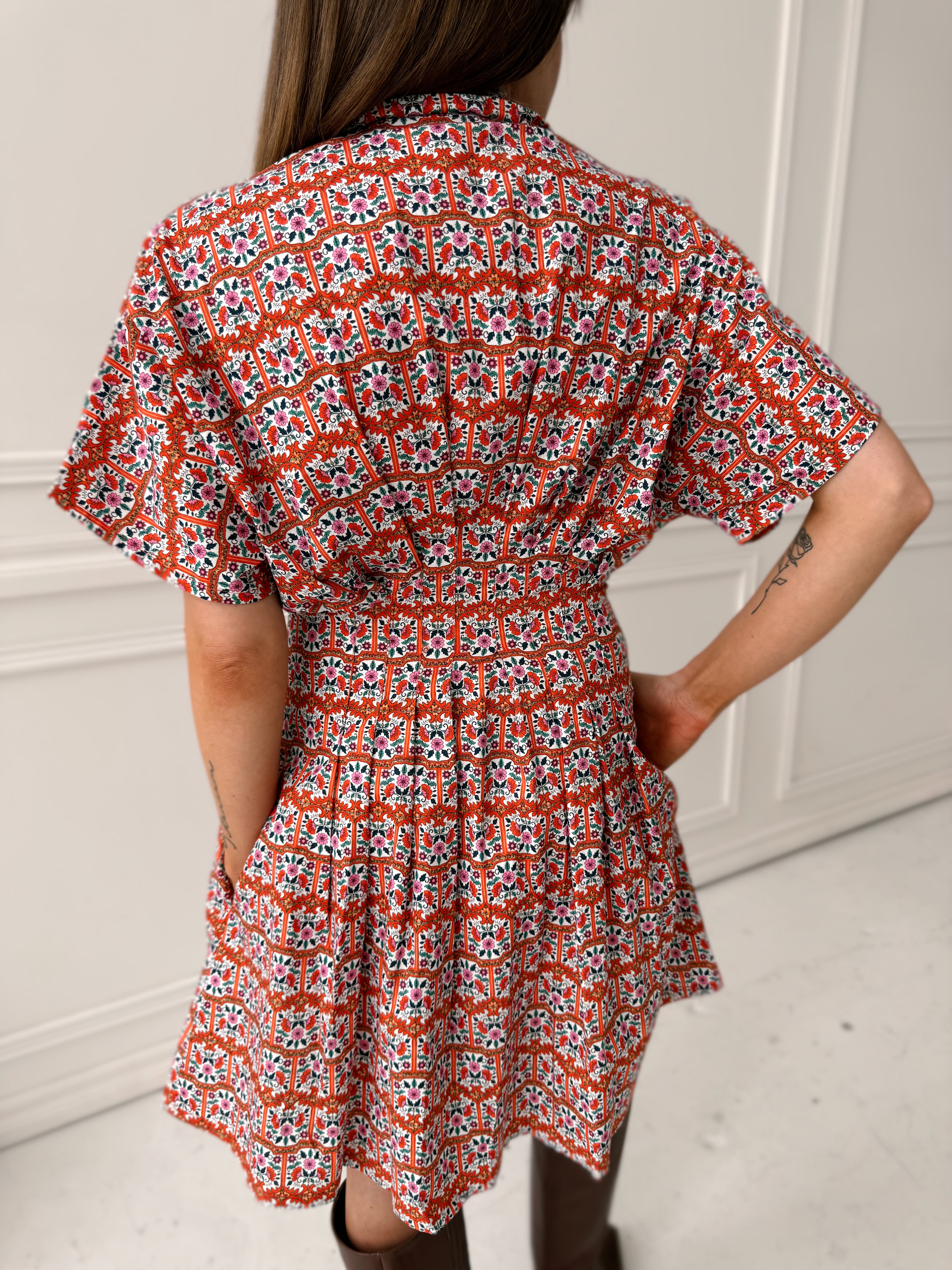 Sincerely Ours Twyla Mini Dress - Boho Tile