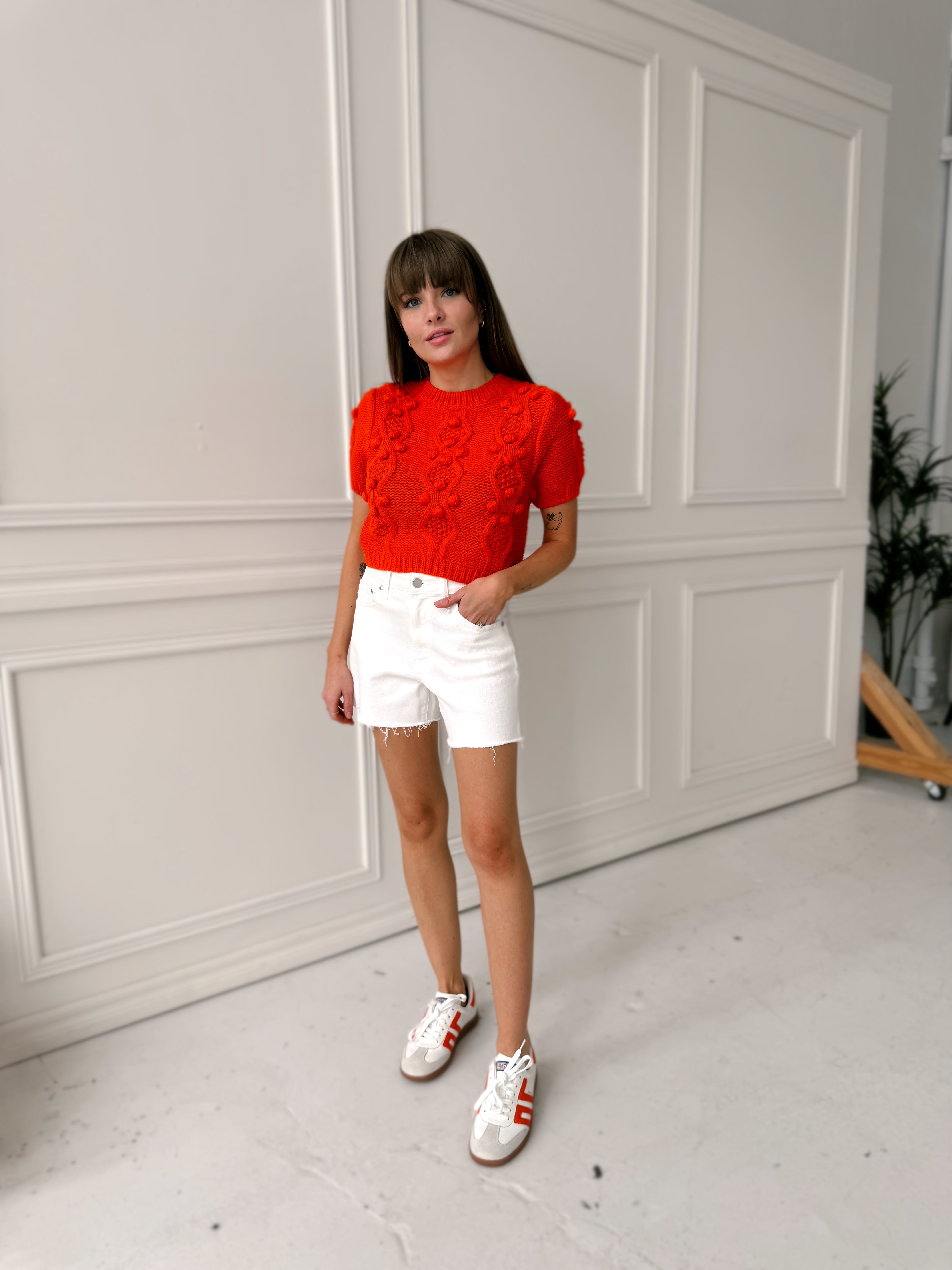 Sincerely Ours Selfie Sweater - Orange
