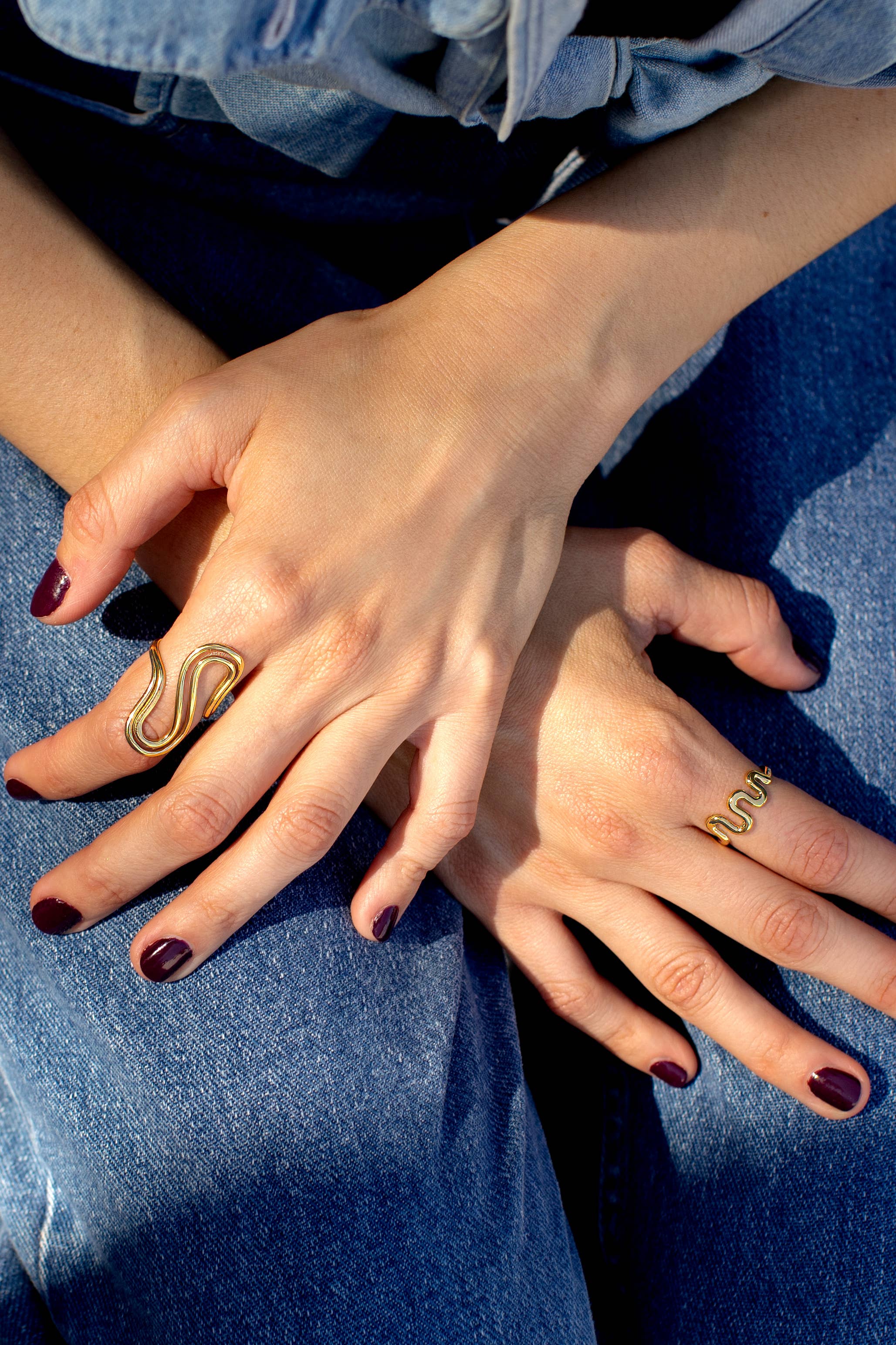 Peter + June Between Two Rivers Ring - 18K Gold Plated